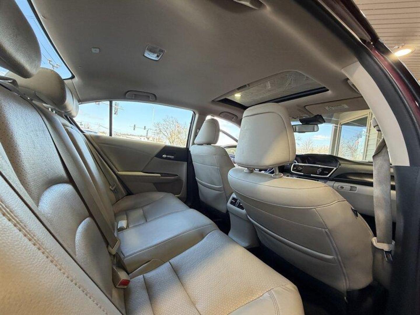 2015 Burgundy Honda Accord EX-L V6 (1HGCR3F8XFA) with an 3.5 engine, Automatic transmission, located at 25355 Eames Street, Channahon, IL, 60410, (815) 467-1807, 41.429108, -88.228432 - Meet the 2015 Honda Accord EX-L V6 the sensible sedan that secretly thinks its a sports car. Under that sleek hood sits a 3.5L V6 that delivers a satisfyingly smooth and eager drive (278 hp, 252 lb-ft), paired to a responsive 6-speed automatic with sport mode and steering-wheel paddle shifters. Yes - Photo#12