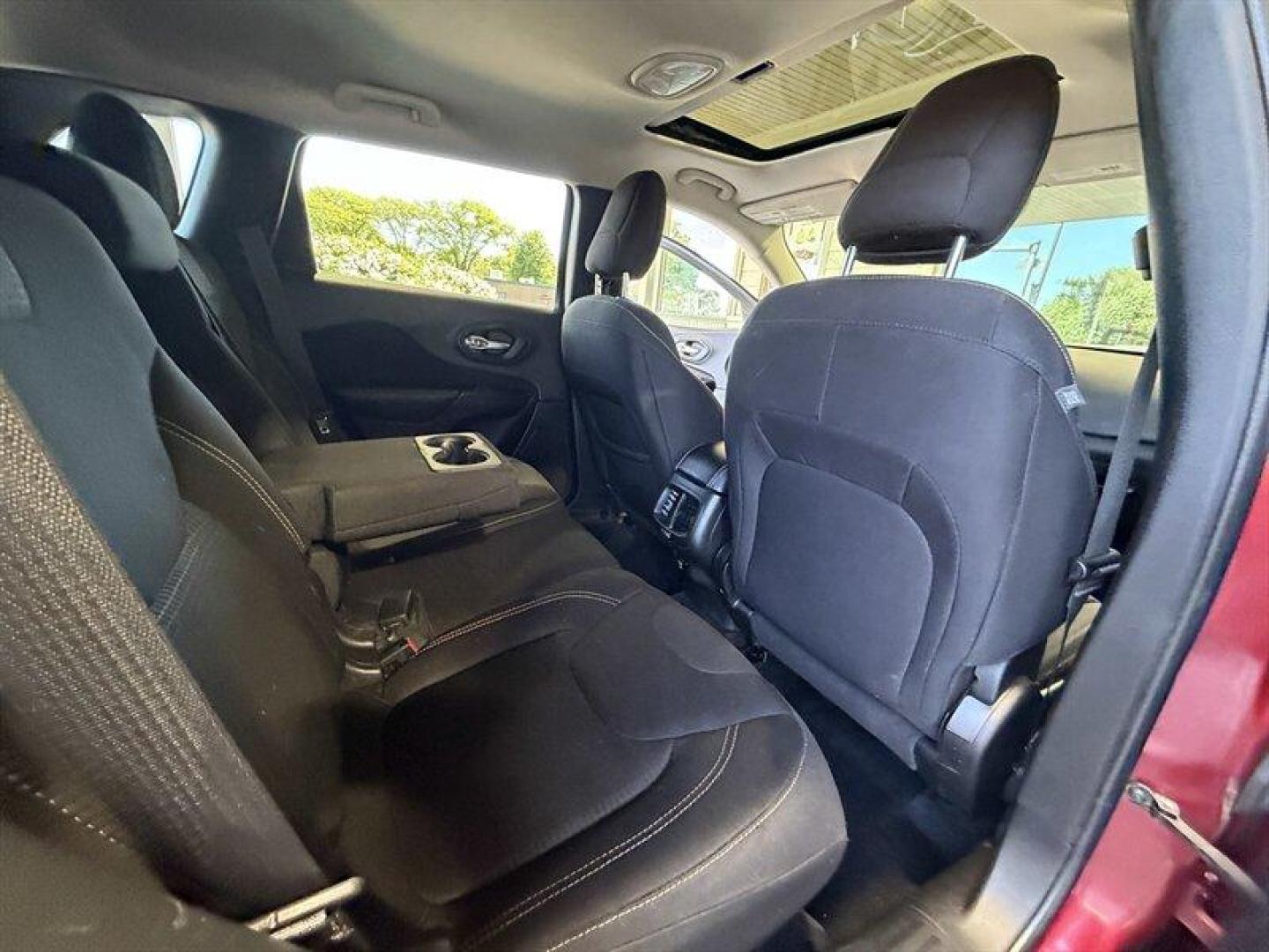 2016 Deep Cherry Red Crystal Pearl Coat Jeep Cherokee Latitude (1C4PJMCB5GW) with an 2.4 engine, Automatic transmission, located at 25355 Eames Street, Channahon, IL, 60410, (815) 467-1807, 41.429108, -88.228432 - Meet your next I actually have my life together ride: a 2016 Jeep Cherokee Latitude dressed in Deep Cherry Red Crystal Pearl Coat with a sleek Black interior and a sunroof that says, Yes, Ill be fabulous in the rain. Under the hood its powered by the reliable 2.4-liter four-cylinder that balances ev - Photo#14