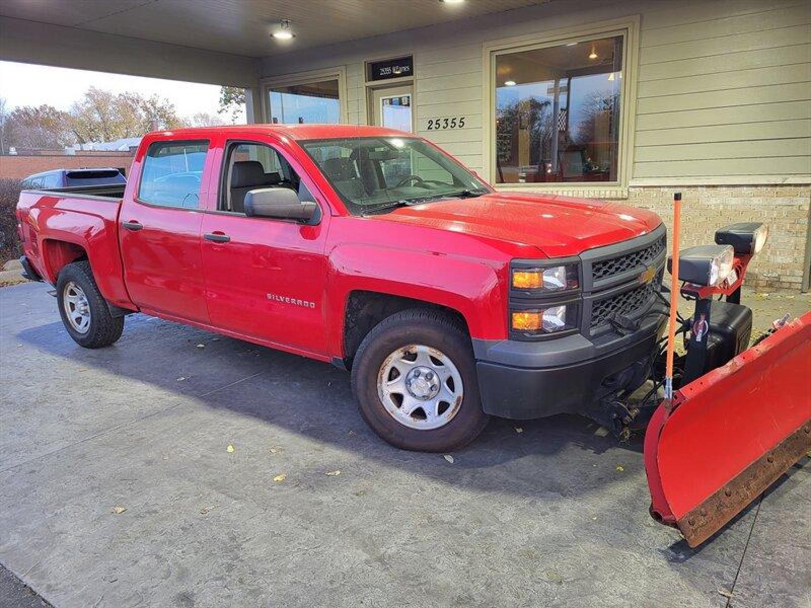 2014 Dark Toreador Red Chevrolet Silverado 1500 Work Truck (3GCUKPEC8EG) with an EcoTec3 5.3L Flex Fuel V8 355hp 383ft. lbs. engine, Automatic transmission, located at 25355 Eames Street, Channahon, IL, 60410, (815) 467-1807, 41.429108, -88.228432 - Photo #0