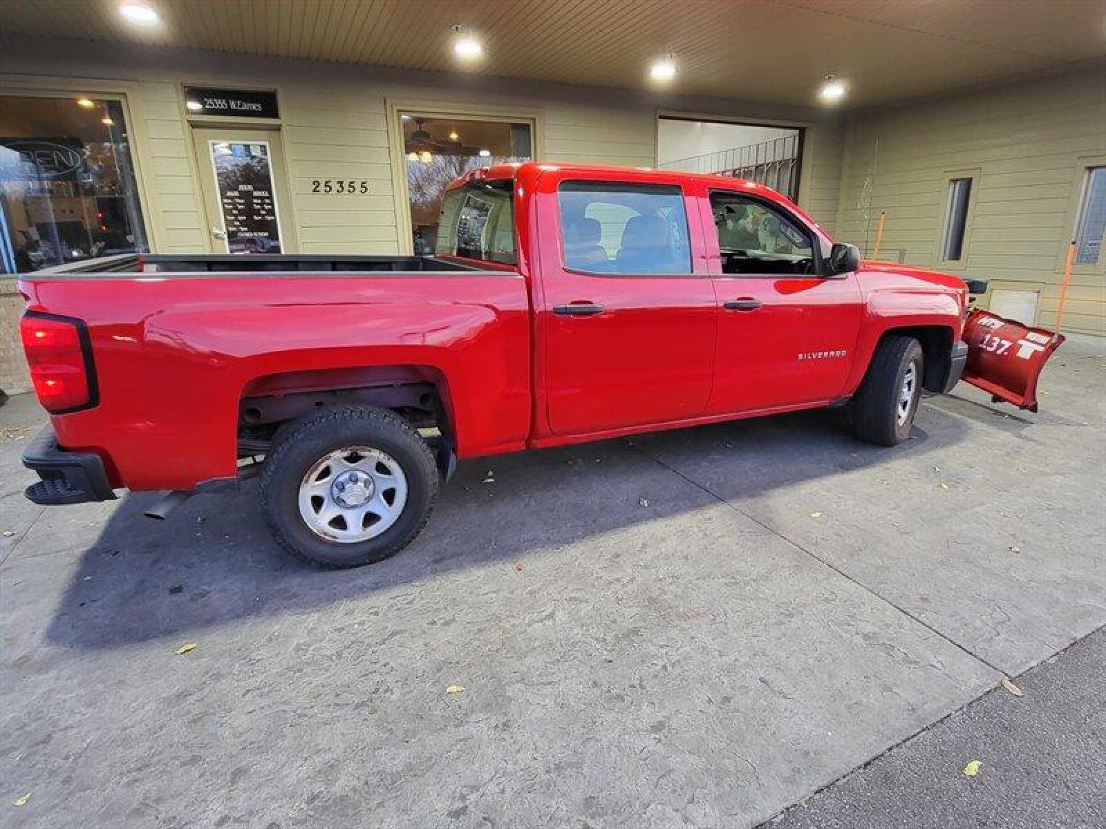 2014 Dark Toreador Red Chevrolet Silverado 1500 Work Truck (3GCUKPEC8EG) with an EcoTec3 5.3L Flex Fuel V8 355hp 383ft. lbs. engine, Automatic transmission, located at 25355 Eames Street, Channahon, IL, 60410, (815) 467-1807, 41.429108, -88.228432 - ** TRADE IN NEEDS SOME WORK INCLUDING AIR BAG SENSOR, BLOWER MOTOR, PRICED TO MOVE. WESTERN PLOW. ** Auto, all power, tilt, cruise, a/c, alloy wheels, keyless entry and more! If youre ready for a different, no hassle and pleasant car buying experience, then give us a chance! Were breaking the stand - Photo #3