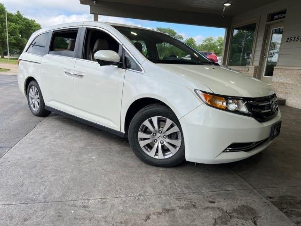 2017 White Diamond Pearl Honda Odyssey EX-L (5FNRL5H66HB) with an 3.5L V6 248hp 250ft. lbs. engine, Automatic transmission, located at 25355 Eames Street, Channahon, IL, 60410, (815) 467-1807, 41.429108, -88.228432 - Photo #0
