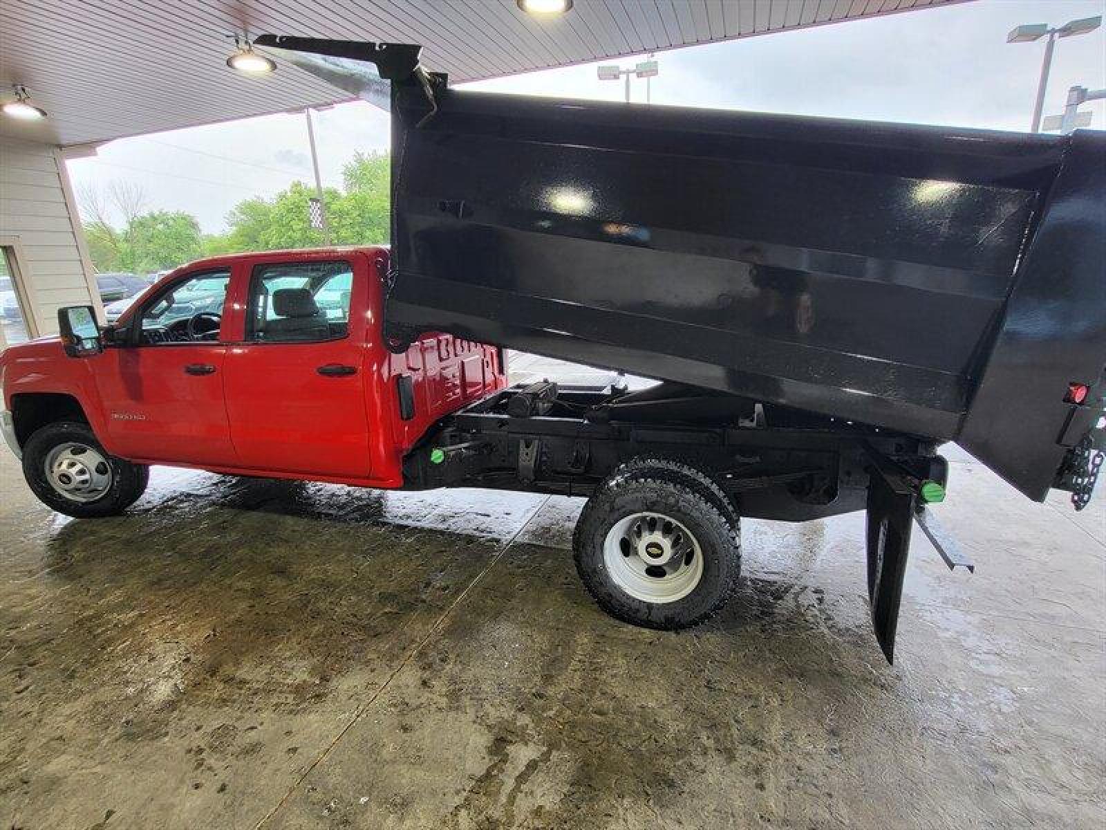 2015 Red Chevrolet Silverado 3500HD CC Work Truck (1GB4KYC8XFF) with an Duramax 6.6L Diesel engine, Automatic transmission, located at 25355 Eames Street, Channahon, IL, 60410, (815) 467-1807, 41.429108, -88.228432 - ** 9 FOOT DUMP BODY WITH SIDE DOOR and STEPS, PULL OUT RAMP AS WELL. FULLY SERVICED, 6 BRAND NEW TIRES , and BRAND NEW BRAKES. **Auto, all power, tilt, cruise, a/c, alloy wheels, keyless entry and more! If youre ready for a different, no hassle and pleasant car buying experience, then give us a - Photo #9