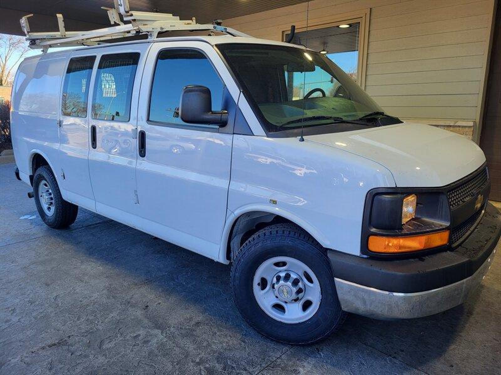 2014 Summit White Chevrolet Express 2500 (1GCWGFCA7E1) with an 4.8L V8 285hp 295ft. lbs. engine, Automatic transmission, located at 25355 Eames Street, Channahon, IL, 60410, (815) 467-1807, 41.429108, -88.228432 - ** POWER PACKAGE, LADDER RACK, BINS. ** Auto, all power, tilt, cruise, a/c, alloy wheels, keyless entry and more! If youre ready for a different, no hassle and pleasant car buying experience, then give us a chance! Were breaking the standard Car Sales mold and making one of our very own youll be sur - Photo #0
