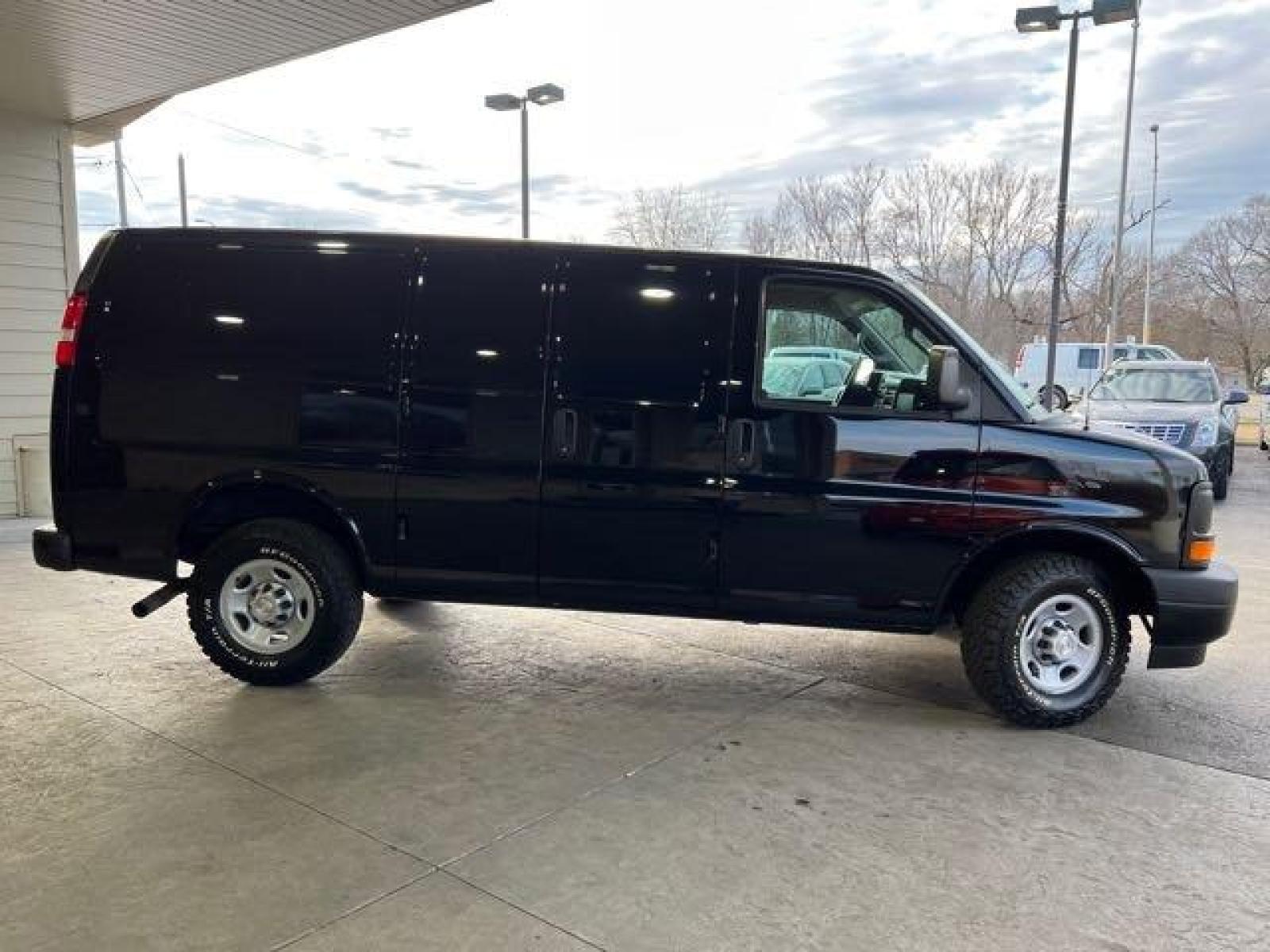 2017 Black Chevrolet Express 2500 (1GCWGAFF8H1) with an Vortec 4.8L V8 285hp 295ft. lbs. engine, Automatic transmission, located at 25355 Eames Street, Channahon, IL, 60410, (815) 467-1807, 41.429108, -88.228432 - CLEAN LOCAL TRADE! GOOD TIRES! READY TO GET TO WORK! Auto, all power, tilt, cruise, a/c, alloy wheels, keyless entry and more! If you're ready for a different, no hassle and pleasant car buying experience, then give us a chance! We're breaking the standard Car Sales mold and making one of our very o - Photo #1