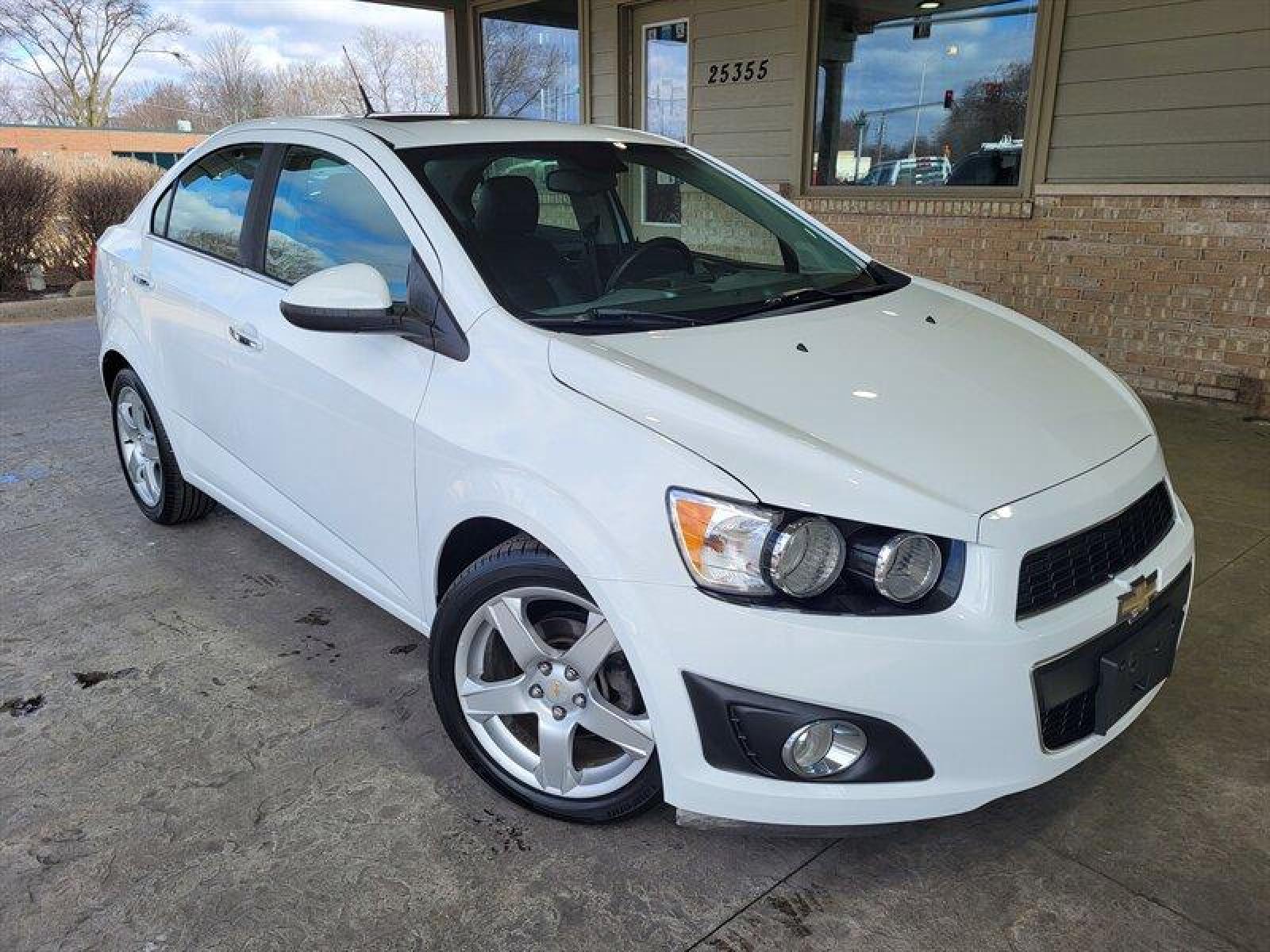 2012 Summit White Chevrolet Sonic LTZ (1G1JF5SB9C4) with an Ecotec 1.4L Turbo I4 138hp 148ft. lbs. engine, 6 Speed Manual transmission, located at 25355 Eames Street, Channahon, IL, 60410, (815) 467-1807, 41.429108, -88.228432 - ** CLEAN LOCAL TRADE IN, HARD TO FIND 6 SPEED MANUAL, SUNROOF AND LEATHER. ** all power, tilt, cruise, a/c, alloy wheels, keyless entry and more! If youre ready for a different, no hassle and pleasant car buying experience, then give us a chance! Were breaking the standard Car Sales mold and making - Photo #0