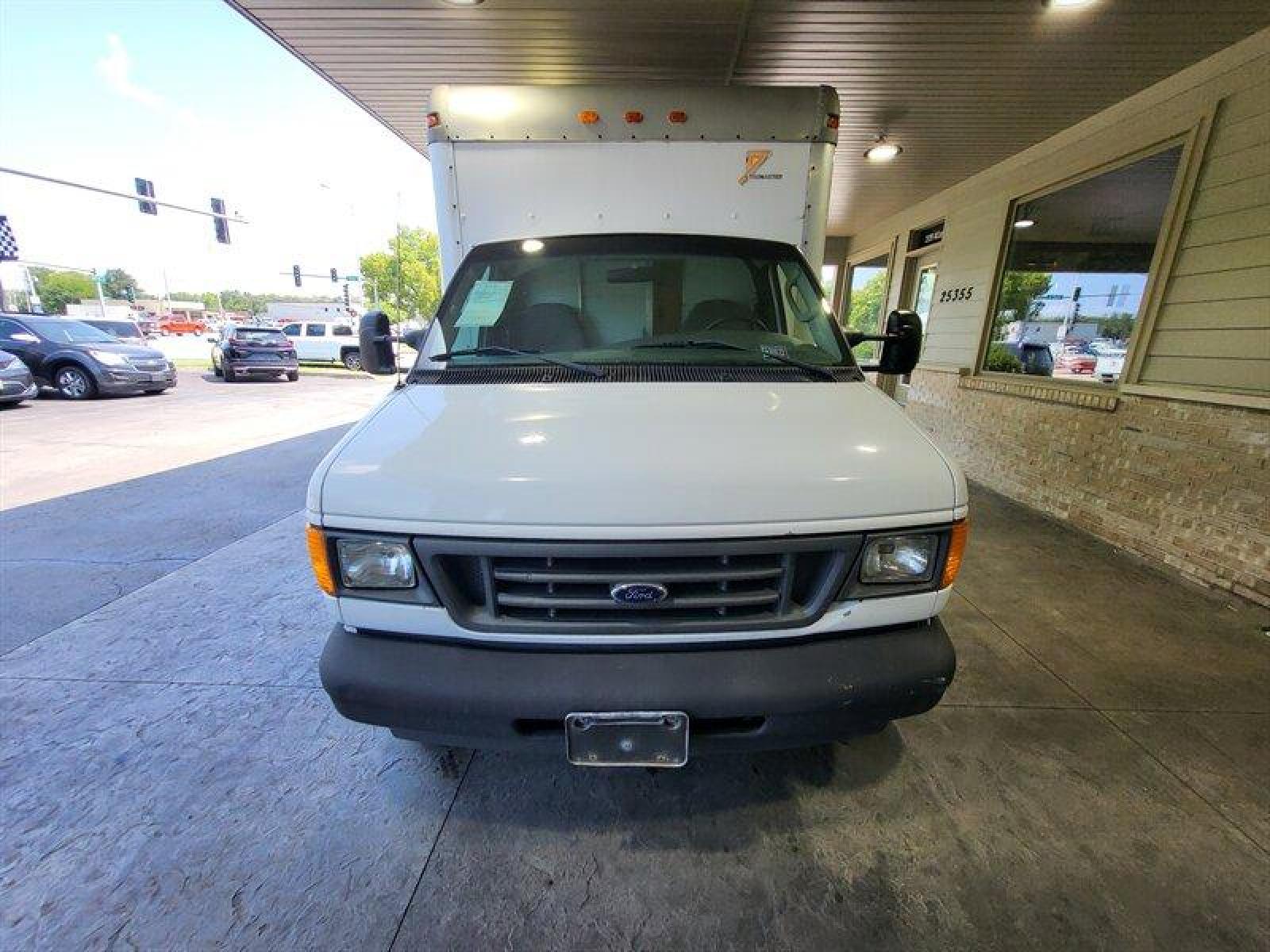 2003 White Ford E-Series Van Standard Cutaway (1FDWE35L03H) with an 5.4 V8 engine, Automatic transmission, located at 25355 Eames Street, Channahon, IL, 60410, (815) 467-1807, 41.429108, -88.228432 - ** 10 FOOT BOX TRUCK PRICED TO MOVE. ** BOX DIMENSIONS 10 FOOT LONG X 94 INCES WIDE X 80 INCHES TALL. RUNS AND DRIVES, NEEDS EXHAUST WORK, CAT CONVERTERS, REAR OVERHEAD DOOR WORKS BUT A LITTLE ROUGH. If you're ready for a different, no hassle and pleasant car buying experience, then give us a chanc - Photo #15