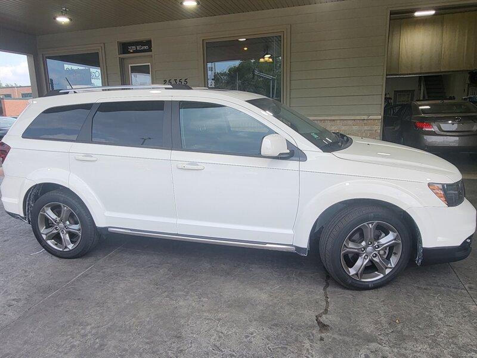 2016 Pearl White Tri-Coat Dodge Journey Crossroad (3C4PDDGG5GT) with an Pentastar 3.6L V6 283hp 260ft. lbs. engine, Automatic transmission, located at 25355 Eames Street, Channahon, IL, 60410, (815) 467-1807, 41.429108, -88.228432 - Photo #2