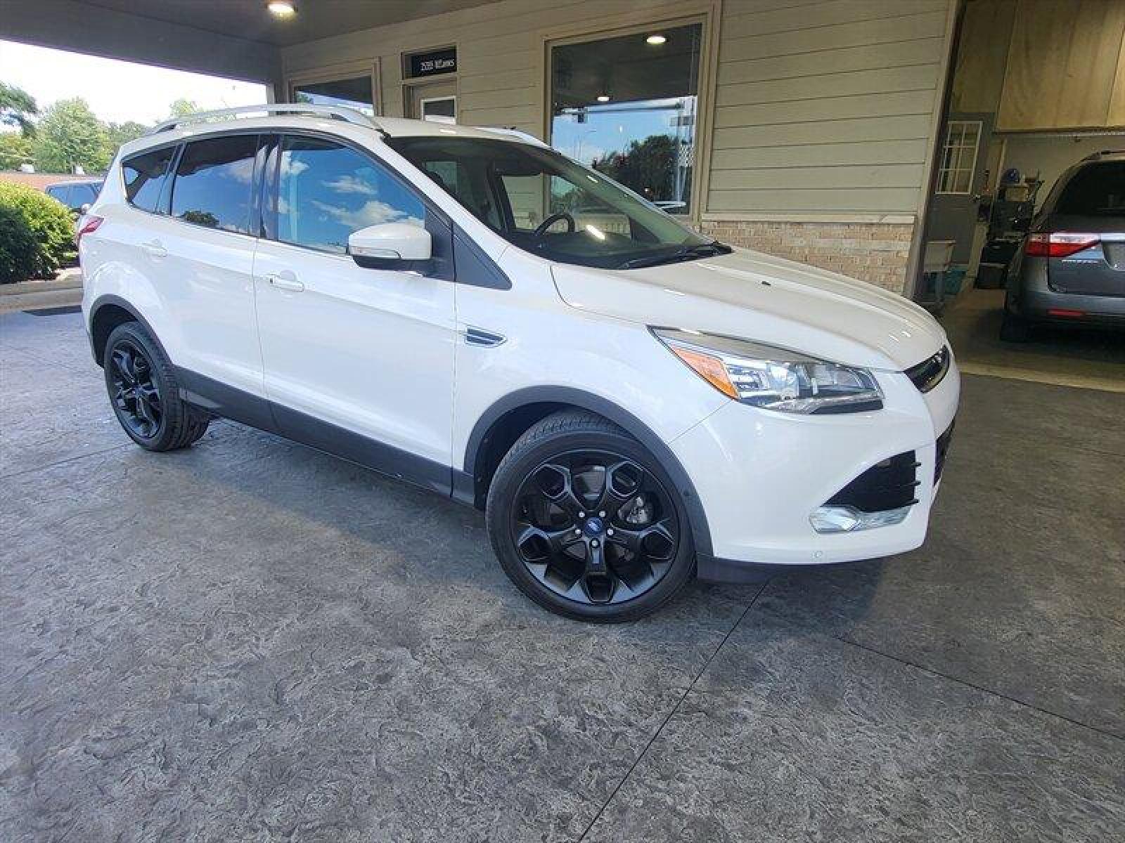 2014 White Platinum Metallic Tri-Coat Ford Escape Titanium (1FMCU0JX2EU) with an EcoBoost 1.6L Turbo I4 178hp 184ft. lbs. engine, Automatic transmission, located at 25355 Eames Street, Channahon, IL, 60410, (815) 467-1807, 41.429108, -88.228432 - ** AUTO PARK, LEATHER, AND MUCH MORE. ** * MONTH/3,000 MILE CPO WARANTY INCLUDED* If you're ready for a different, no hassle and pleasant car buying experience, then give us a chance! We're breaking the standard Car Sales mold and making one of our very own you'll be sure to appreciate! So, why buy - Photo #0