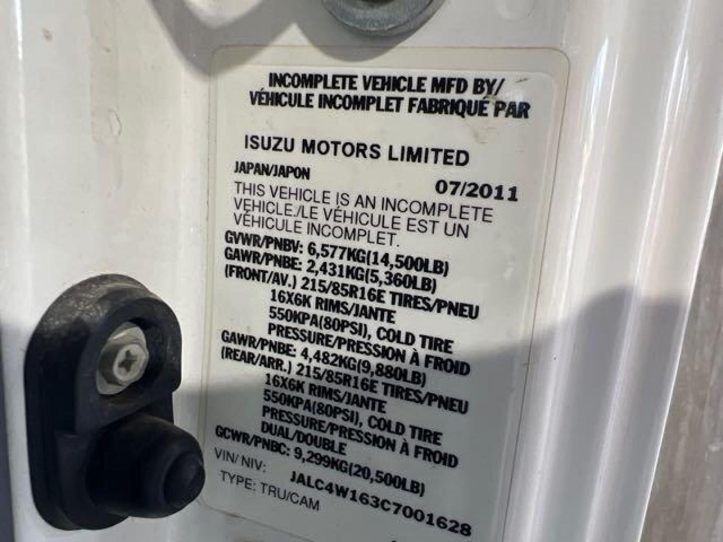 2012 White Isuzu NPR (JALC4W163C7) , Automatic transmission, located at 25355 Eames Street, Channahon, IL, 60410, (815) 467-1807, 41.429108, -88.228432 - Photo#29