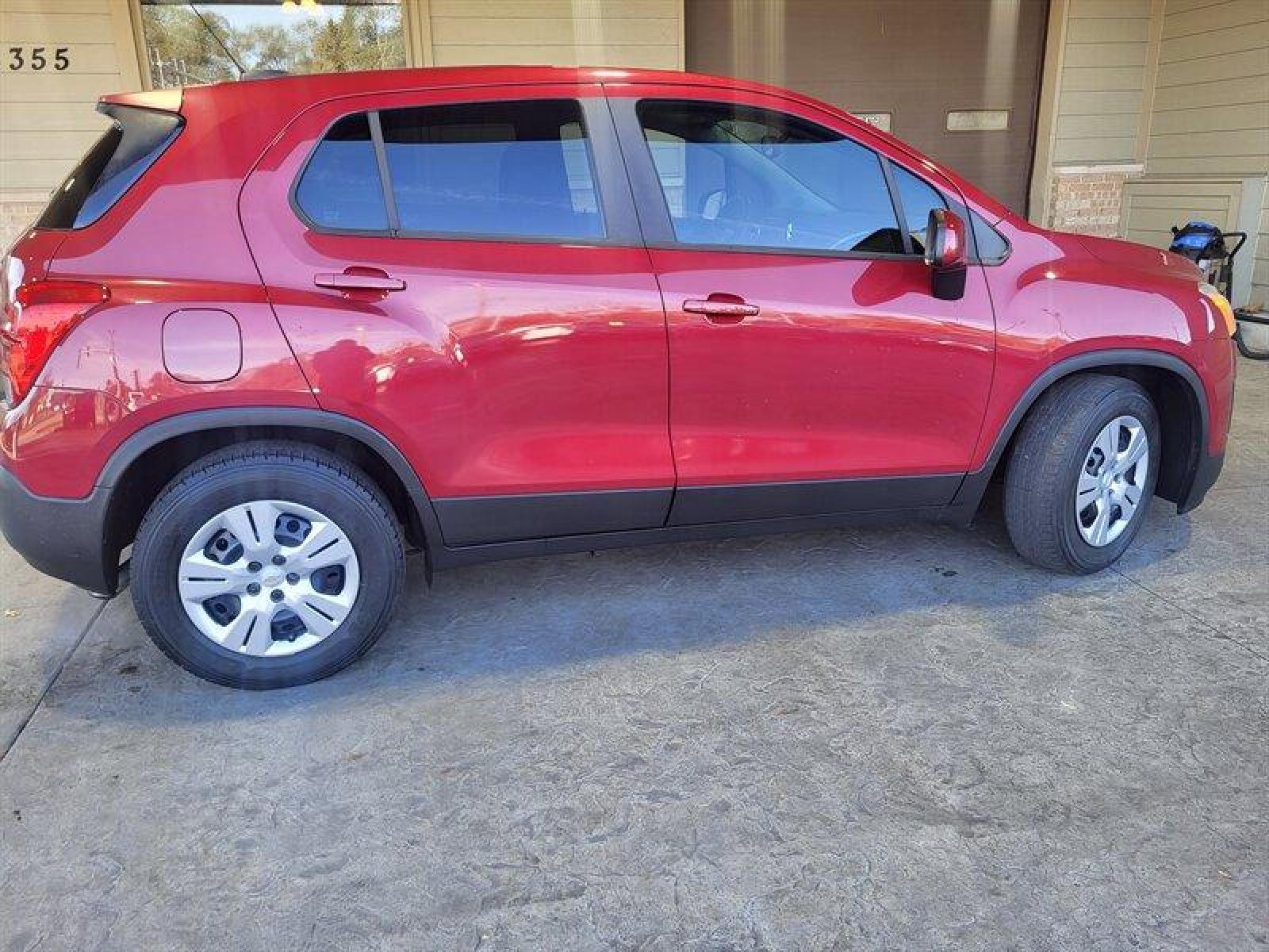 2015 Victory Red Chevrolet Trax LS (KL7CJKSB7FB) with an Ecotec 1.4L Turbo I4 138hp 148ft. lbs. engine, Automatic transmission, located at 25355 Eames Street, Channahon, IL, 60410, (815) 467-1807, 41.429108, -88.228432 - Looking for a car that's both practical and stylish? Look no further than the 2015 Chevrolet Trax LS! With its Ecotec 1.4L Turbo I4 engine, this baby packs a punch with 138 horsepower and 148 foot-pounds of torque. And don't even get me started on the factory default features. We're talking power wi - Photo #4