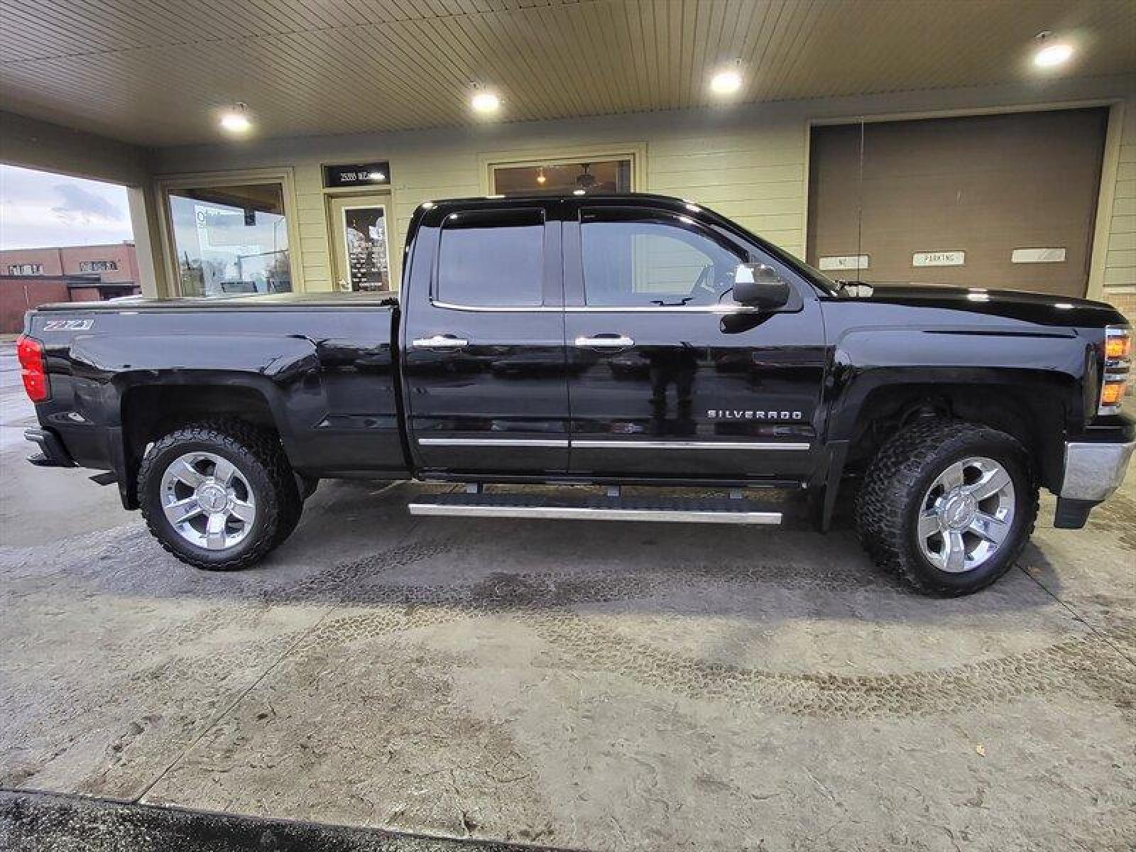 2015 Black Chevrolet Silverado 1500 LTZ 2LZ (1GCVKSEC4FZ) with an EcoTec3 5.3L V8 355hp 383ft. lbs. engine, Automatic transmission, located at 25355 Eames Street, Channahon, IL, 60410, (815) 467-1807, 41.429108, -88.228432 - CLEAN LOADED LOCAL TRADE! LOADED WITH ALL THE FEATURES YOU DESERVE! HEATEDF LEATHER! NAVIGATION! BACK UP CAMERA! REMOTE START! If you're ready for a different, no hassle and pleasant car buying experience, then give us a chance! We're breaking the standard Car Sales mold and making one of our very o - Photo #3