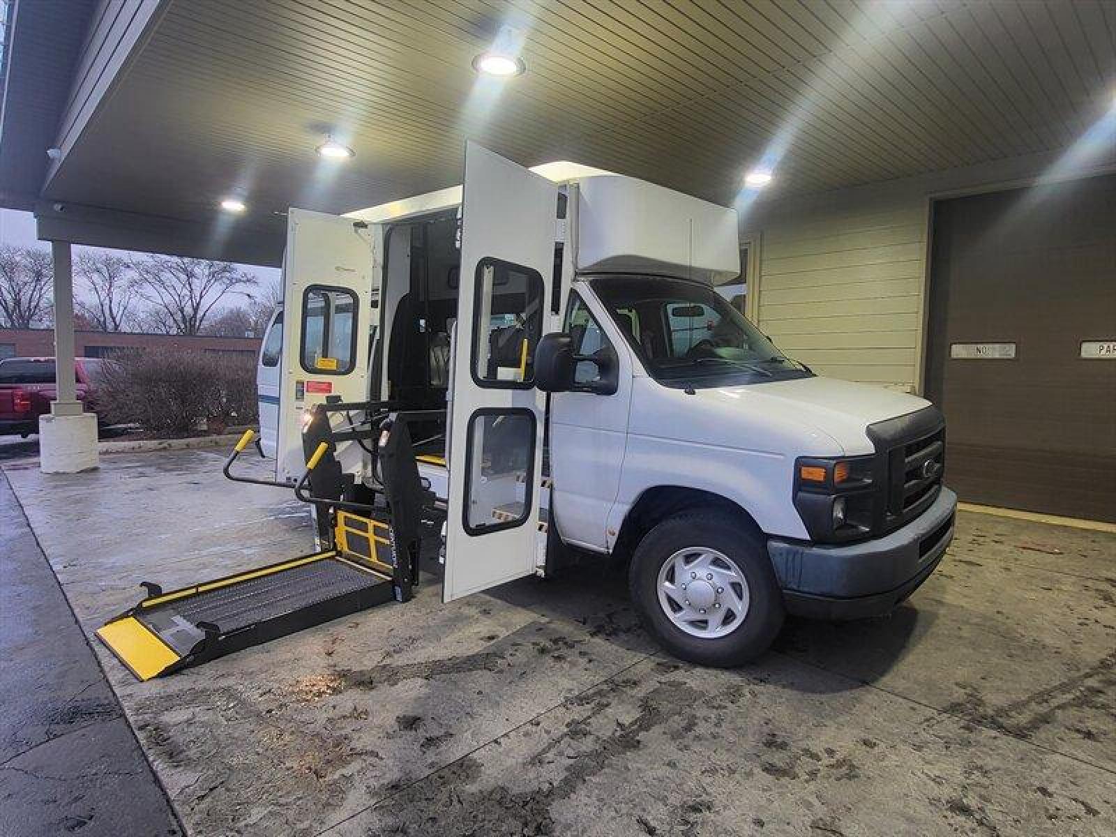 2011 Oxford White Ford Commercial (1FTDS3EL9BD) with an Triton 5.4L Flex Fuel V8 255hp 350ft. lbs. engine, Automatic transmission, located at 25355 Eames Street, Channahon, IL, 60410, (815) 467-1807, 41.429108, -88.228432 - 12 PASSENGER VAN WITH A BRAUN CENTURY 2 SERIES HANDICAP LIFT, ONLY 35,000 MILES. **If you're ready for a different, no hassle and pleasant car buying experience, then give us a chance! We're breaking the standard Car Sales mold and making one of our very own you'll be sure to appreciate! So, why buy - Photo #0