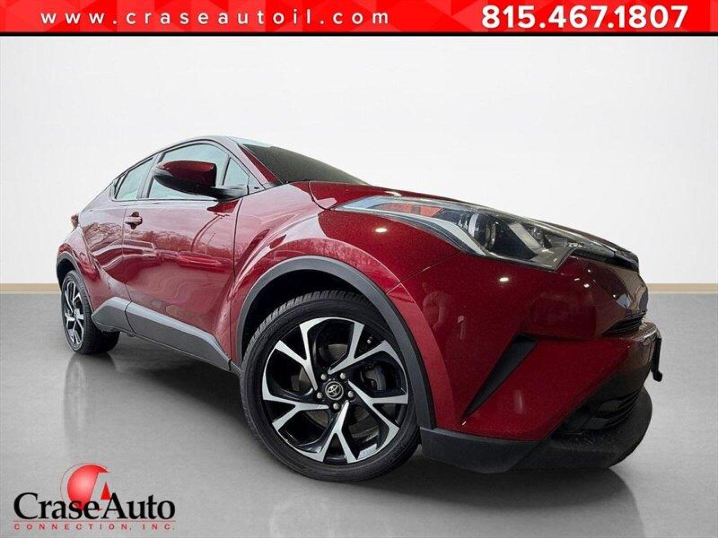 2019 Ruby Flare Pearl Toyota C-HR XLE (NMTKHMBX9KR) with an 2.0L I4 144hp 139ft. lbs. engine, Automatic transmission, located at 25355 Eames Street, Channahon, IL, 60410, (815) 467-1807, 41.429108, -88.228432 - 2019 Toyota C-HR LE 2.0L I4, CVT, FWD 144 hp / 139 lb-ft Below 76,000 miles Overview This 2019 Toyota C-HR LE pairs efficient performance with a well-appointed factory feature set and good ownership mileage (under 76,000 miles, averaging less than 10,000 miles per year). Powered by a responsive - Photo#0