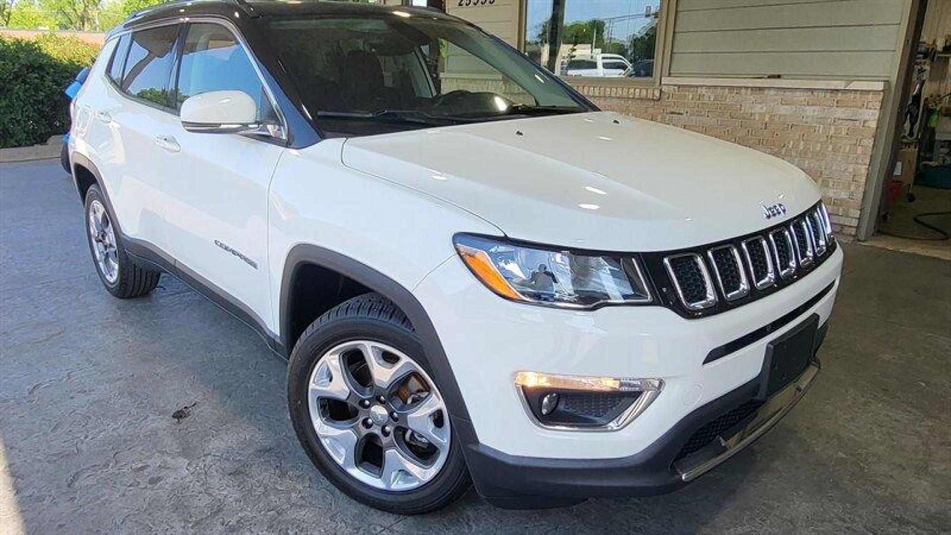 2018 White Clear Coat Jeep Compass Limited (3C4NJDCB6JT) with an Tigershark 2.4L I4 180hp 175ft. lbs. engine, Automatic transmission, located at 25355 Eames Street, Channahon, IL, 60410, (815) 467-1807, 41.429108, -88.228432 - Photo#0