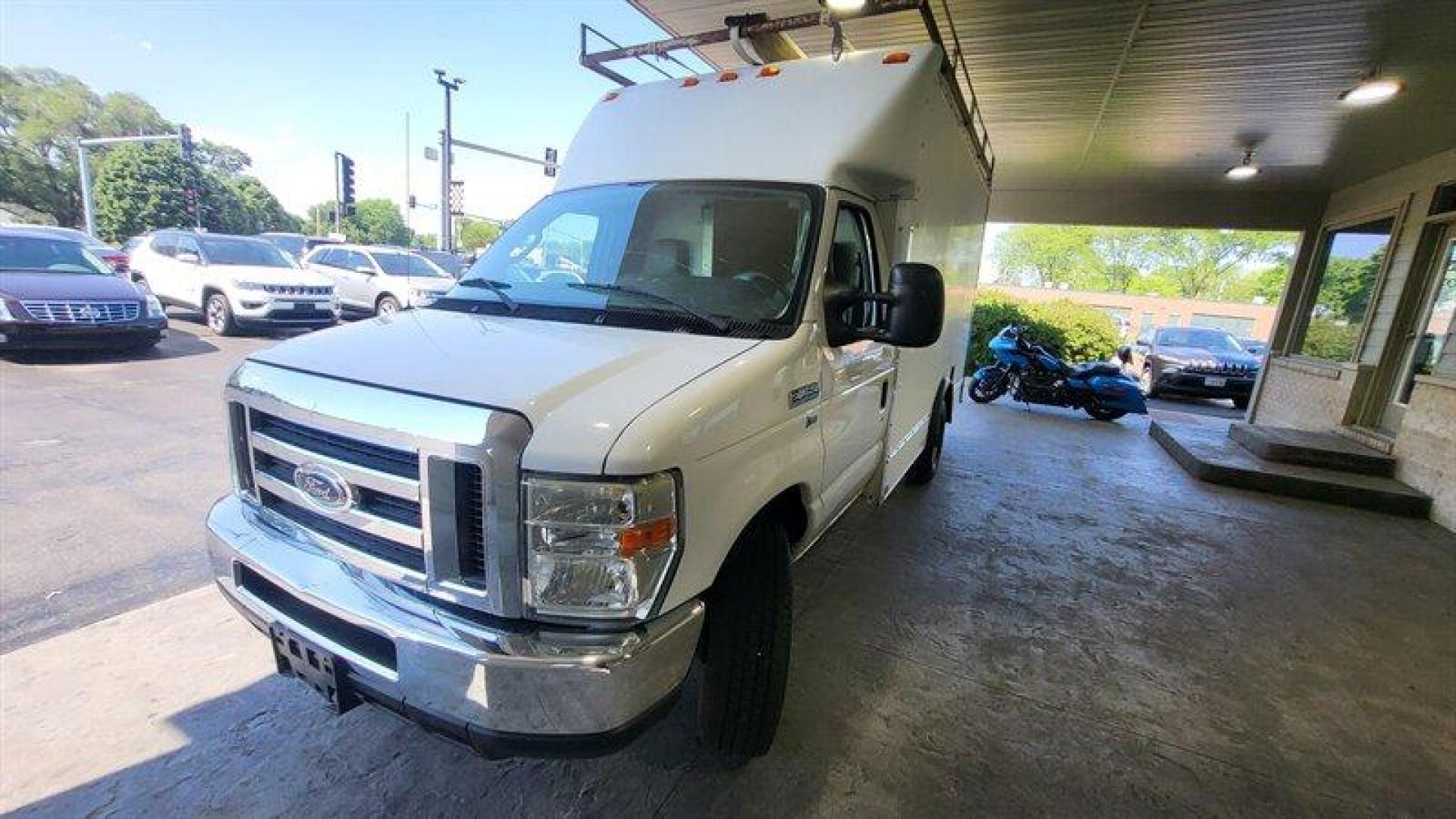 2011 White Ford Base Cutaway (1FDSE3FL4BD) with an Triton 5.4L Flex Fuel V8 255hp 350ft. lbs. engine, Automatic transmission, located at 25355 Eames Street, Channahon, IL, 60410, (815) 467-1807, 41.429108, -88.228432 - ** LOCAL TRADE IN, 12 FOOT BOX, 79 IN WIDE, 78 IN TALL, READY TO WORK FOR YOU. ** Looking for a reliable and spacious vehicle? Check out this 2011 Ford E-350 SD! This versatile van is powered by a Triton 5.4L Flex Fuel V8 engine that delivers 255 horsepower and 350ft. lbs. of torque. The engine runs - Photo#13