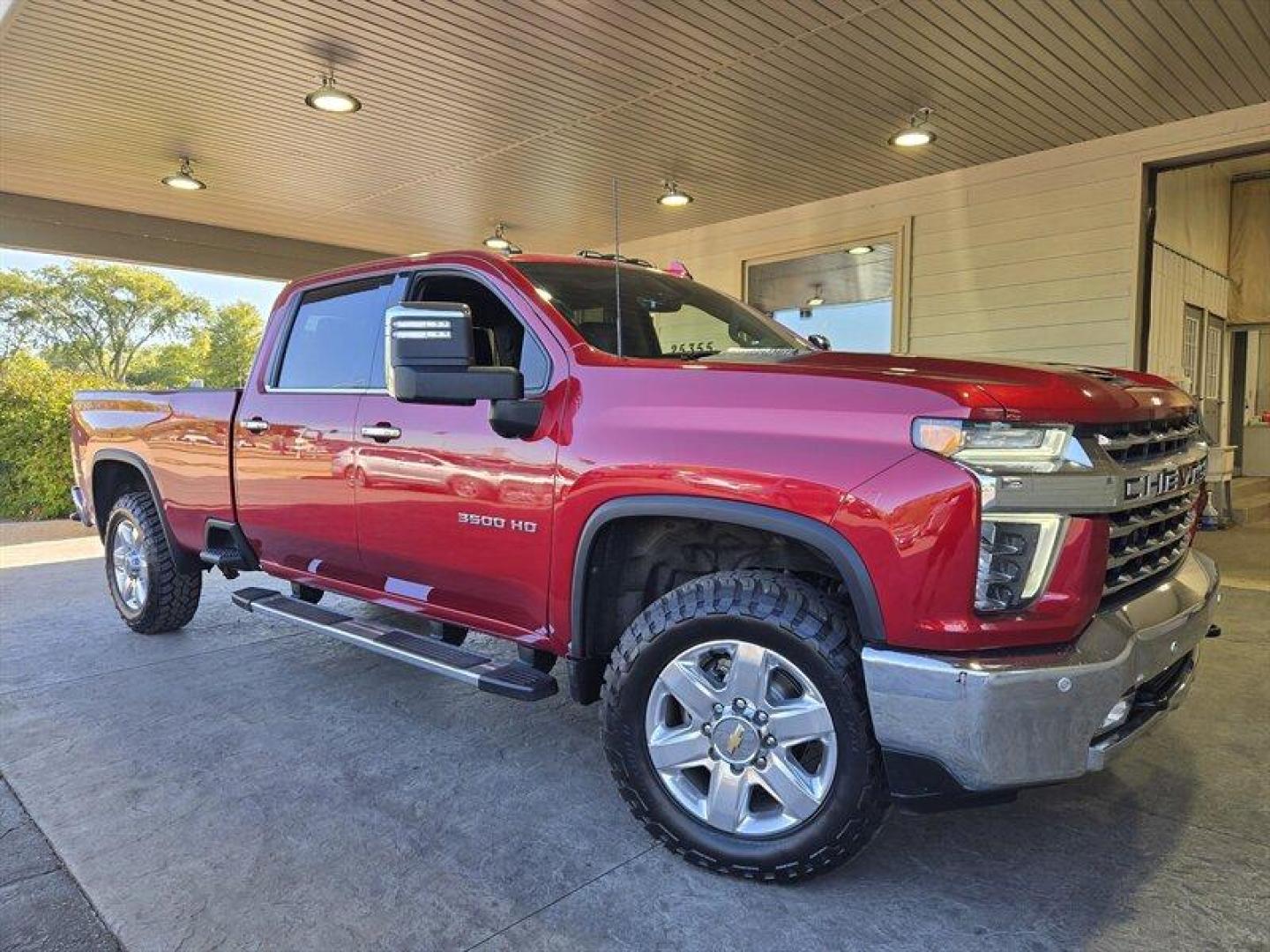 2021 Red Hot Chevrolet Silverado 3500 LTZ (1GC4YUEY8MF) with an Duramax 6.6L Biodiesel Turbo V8 445hp 910ft. lbs. engine, Automatic transmission, located at 25355 Eames Street, Channahon, IL, 60410, (815) 467-1807, 41.429108, -88.228432 - Photo#0