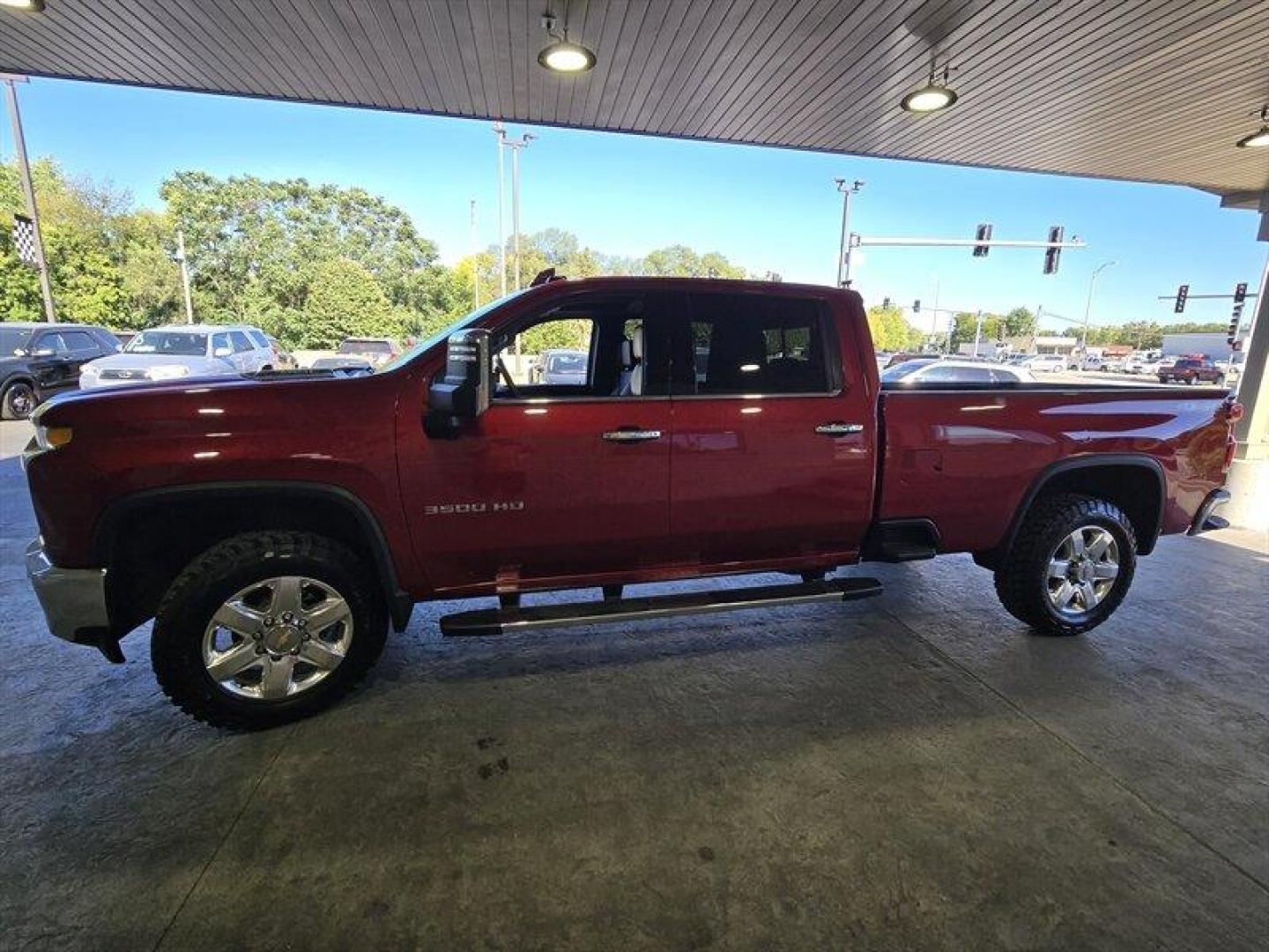 2021 Red Hot Chevrolet Silverado 3500 LTZ (1GC4YUEY8MF) with an Duramax 6.6L Biodiesel Turbo V8 445hp 910ft. lbs. engine, Automatic transmission, located at 25355 Eames Street, Channahon, IL, 60410, (815) 467-1807, 41.429108, -88.228432 - Photo#9