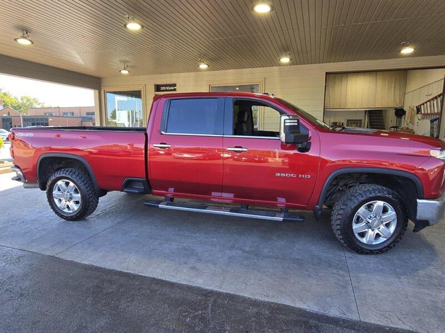 2021 Red Hot Chevrolet Silverado 3500 LTZ (1GC4YUEY8MF) with an Duramax 6.6L Biodiesel Turbo V8 445hp 910ft. lbs. engine, Automatic transmission, located at 25355 Eames Street, Channahon, IL, 60410, (815) 467-1807, 41.429108, -88.228432 - Photo#1
