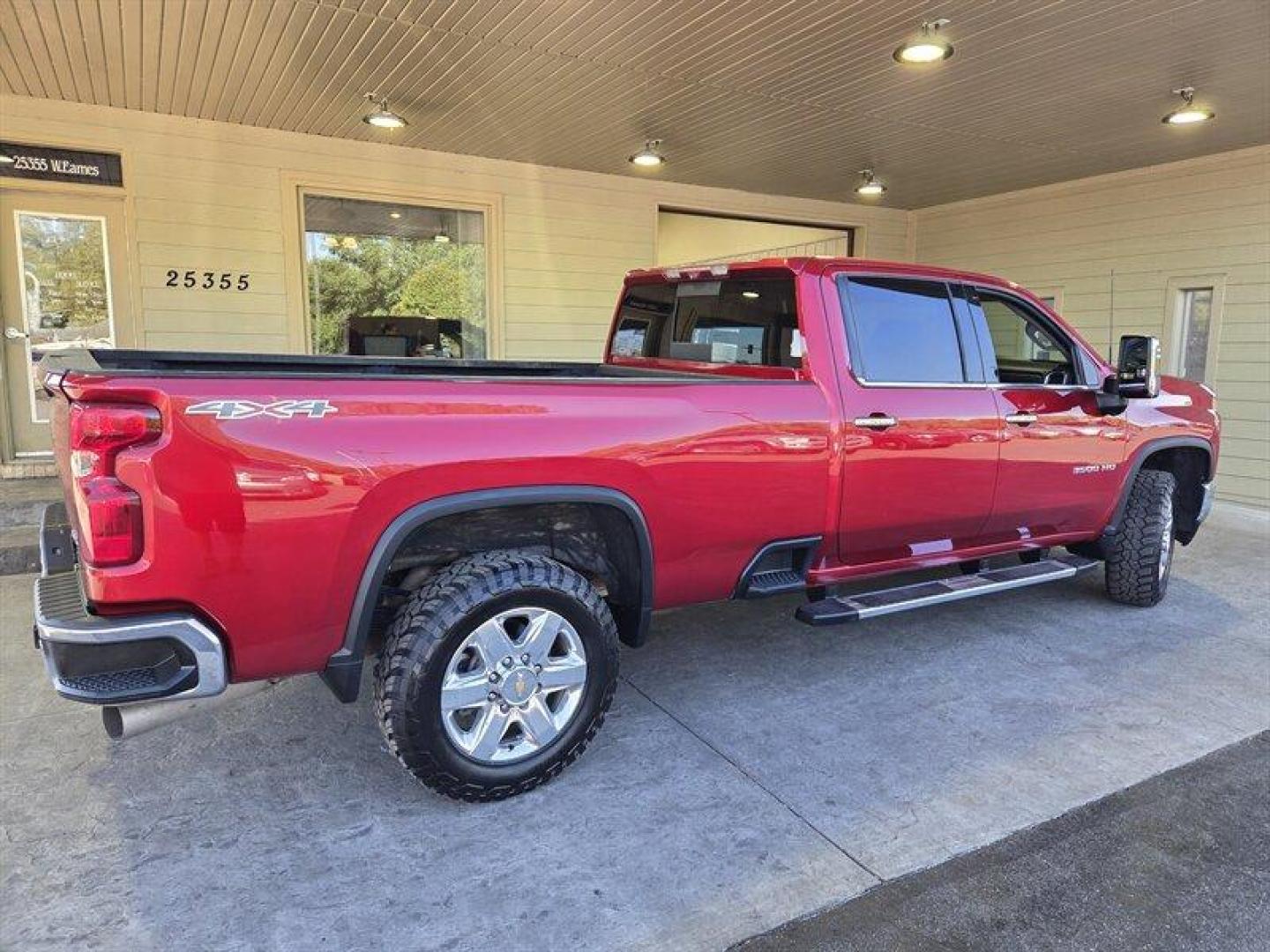 2021 Red Hot Chevrolet Silverado 3500 LTZ (1GC4YUEY8MF) with an Duramax 6.6L Biodiesel Turbo V8 445hp 910ft. lbs. engine, Automatic transmission, located at 25355 Eames Street, Channahon, IL, 60410, (815) 467-1807, 41.429108, -88.228432 - Photo#3