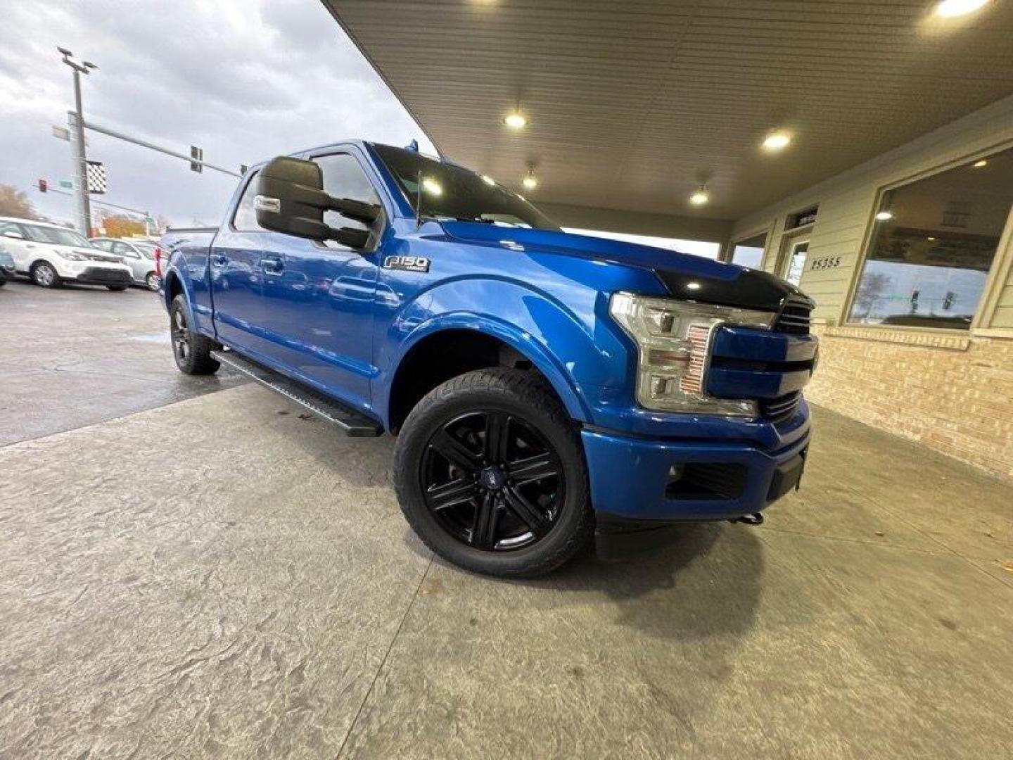 2018 Blue Jeans Ford F-150 Lariat (1FTFW1EG3JF) with an EcoBoost 3.5L Twin Turbo V6 375hp 470ft. lbs. engine, Automatic transmission, located at 25355 Eames Street, Channahon, IL, 60410, (815) 467-1807, 41.429108, -88.228432 - Photo#0