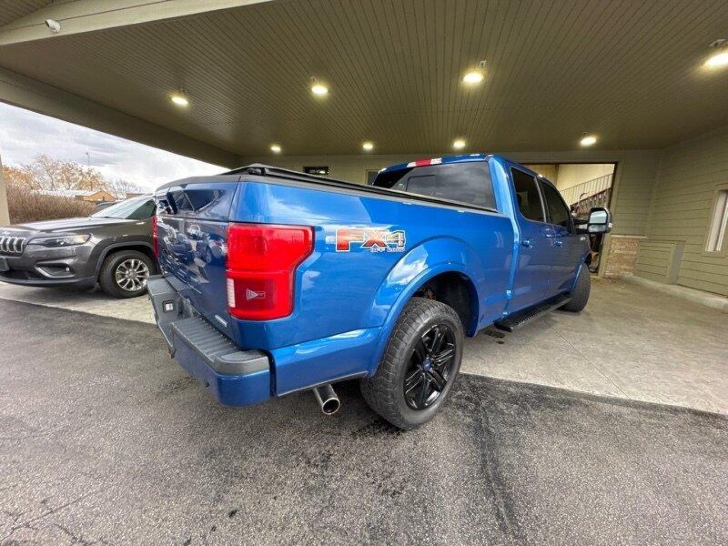 2018 Blue Jeans Ford F-150 Lariat (1FTFW1EG3JF) with an EcoBoost 3.5L Twin Turbo V6 375hp 470ft. lbs. engine, Automatic transmission, located at 25355 Eames Street, Channahon, IL, 60410, (815) 467-1807, 41.429108, -88.228432 - Photo#2