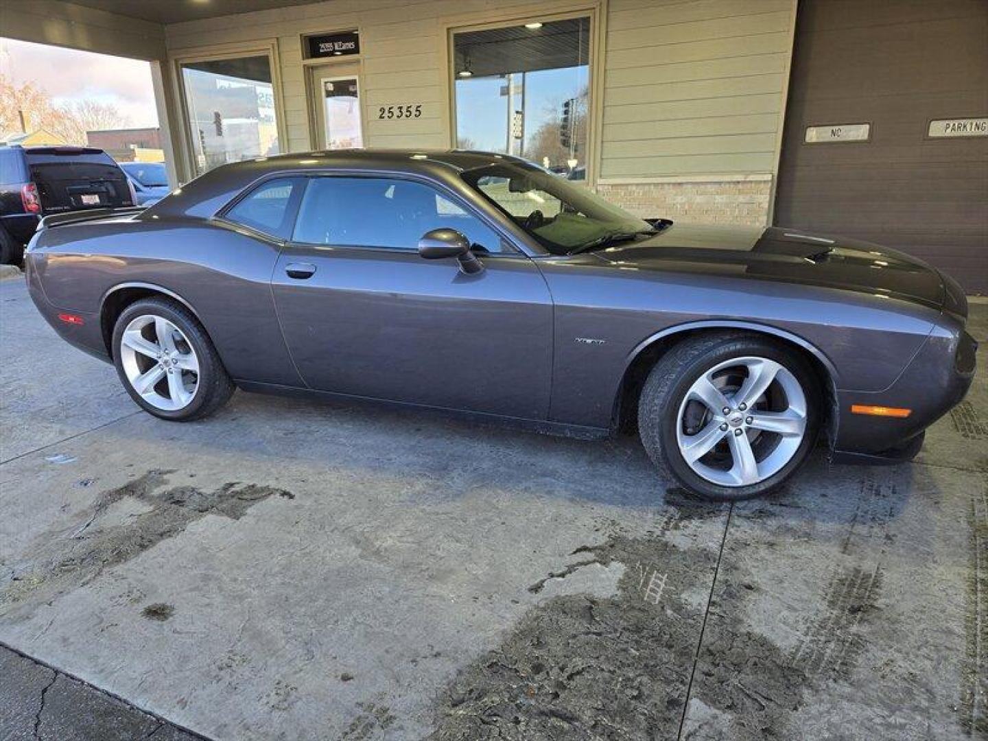 2018 Maximum Steel Metallic Clear Coat Dodge Challenger R/T (2C3CDZBT7JH) with an HEMI 5.7L V8 375hp 410ft. lbs. engine, Automatic transmission, located at 25355 Eames Street, Channahon, IL, 60410, (815) 467-1807, 41.429108, -88.228432 - Introducing a stunning 2018 Dodge Challenger R/T, powered by a HEMI 5.7L V8 engine that delivers 375 horsepower and 410ft. lbs. of torque. This exceptional vehicle has driven less than 10,000 miles per year, with a total mileage of below 64,000 miles. Its impressive fuel efficiency of 15 MPG in the - Photo#1