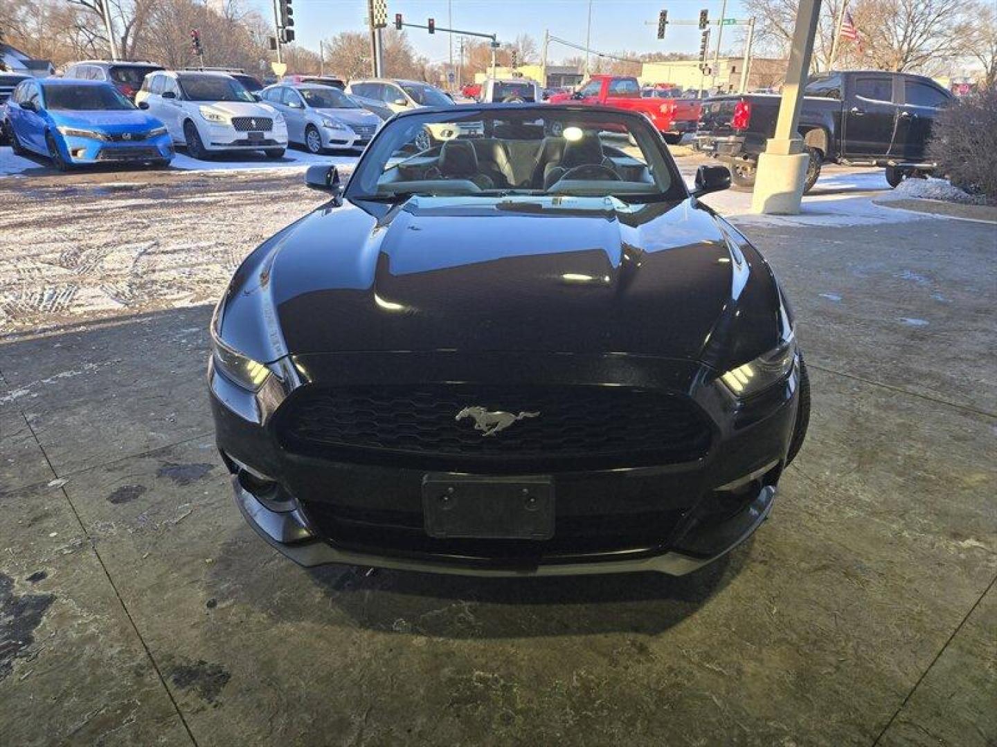 2015 Black Ford Mustang EcoBoost Premium (1FATP8UH1F5) with an EcoBoost 2.3L Turbo I4 310hp 320ft. lbs. engine, Automatic transmission, located at 25355 Eames Street, Channahon, IL, 60410, (815) 467-1807, 41.429108, -88.228432 - Photo#11
