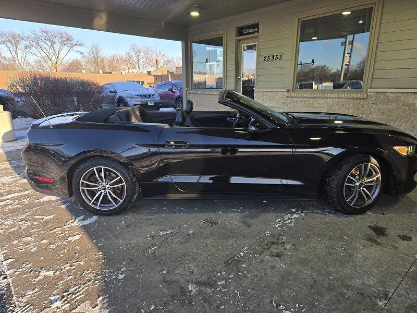 2015 Black Ford Mustang EcoBoost Premium (1FATP8UH1F5) with an EcoBoost 2.3L Turbo I4 310hp 320ft. lbs. engine, Automatic transmission, located at 25355 Eames Street, Channahon, IL, 60410, (815) 467-1807, 41.429108, -88.228432 - Photo#2