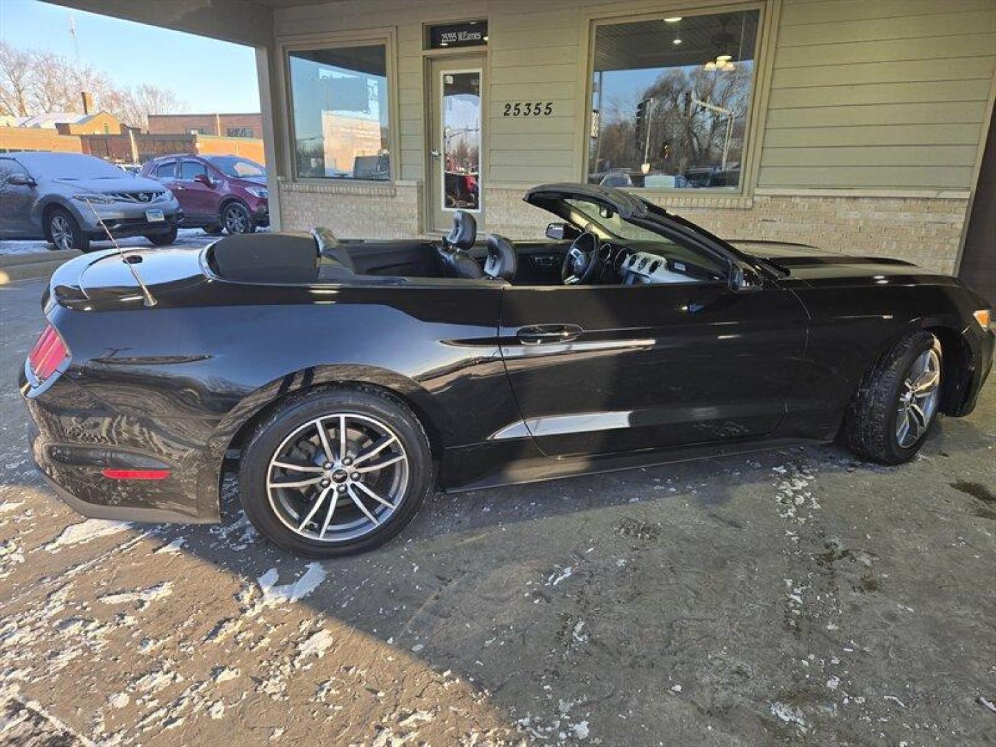 2015 Black Ford Mustang EcoBoost Premium (1FATP8UH1F5) with an EcoBoost 2.3L Turbo I4 310hp 320ft. lbs. engine, Automatic transmission, located at 25355 Eames Street, Channahon, IL, 60410, (815) 467-1807, 41.429108, -88.228432 - Photo#4