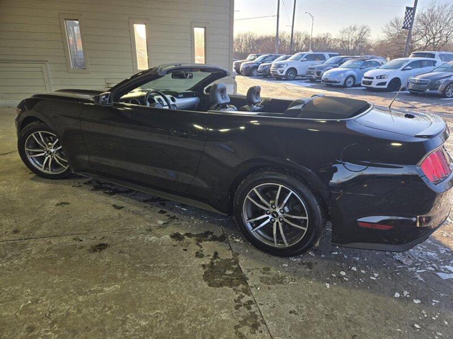 2015 Black Ford Mustang EcoBoost Premium (1FATP8UH1F5) with an EcoBoost 2.3L Turbo I4 310hp 320ft. lbs. engine, Automatic transmission, located at 25355 Eames Street, Channahon, IL, 60410, (815) 467-1807, 41.429108, -88.228432 - Photo#7