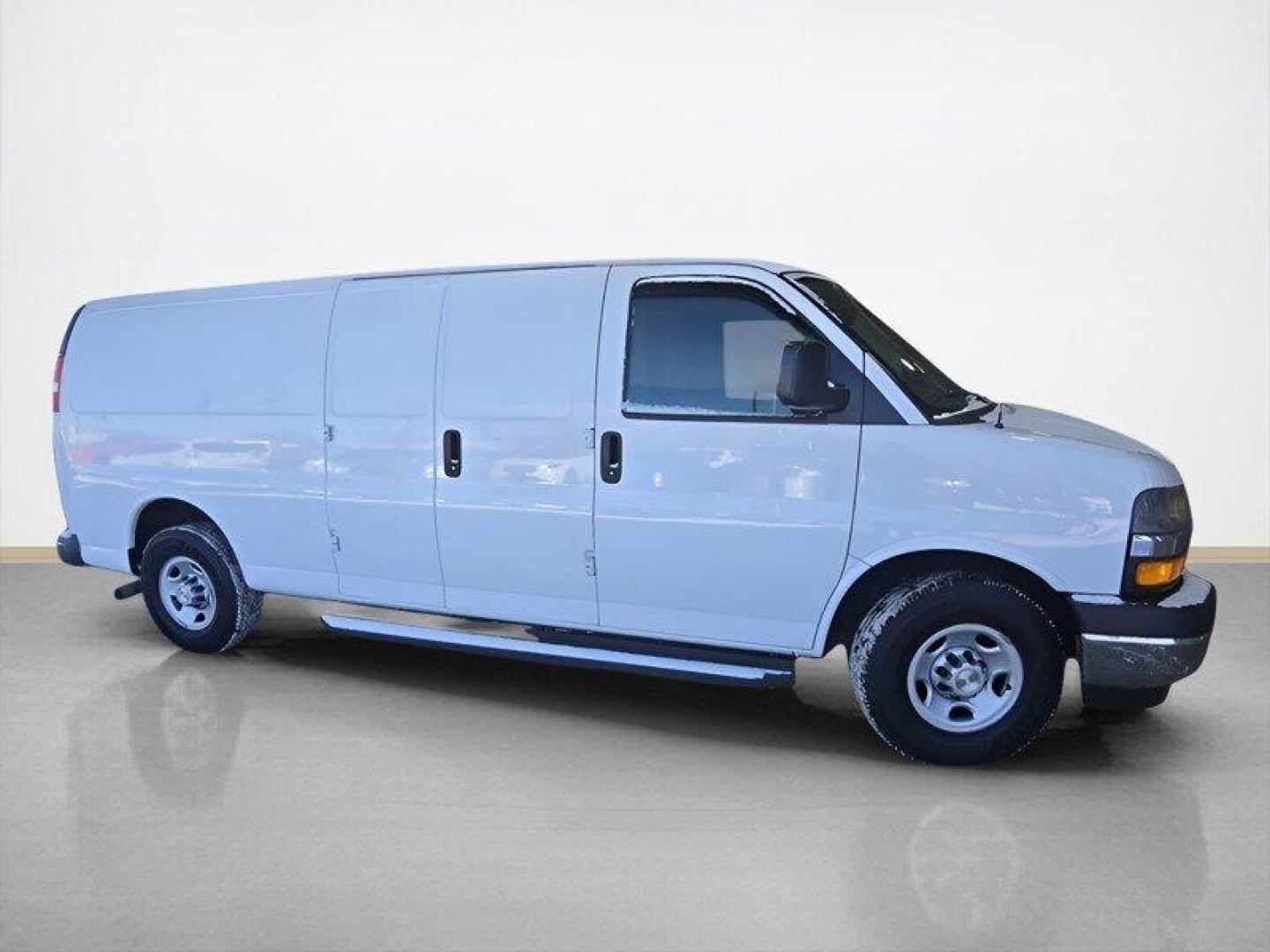2021 Summit White Chevrolet Express Work Van Cargo (1GCWGBF7XM1) with an 6.6L V8 401hp 464ft. lbs. engine, Automatic transmission, located at 25355 Eames Street, Channahon, IL, 60410, (815) 467-1807, 41.429108, -88.228432 - Introducing the 2021 Chevrolet Express 2500, a versatile full-sized cargo van perfect for any commercial or personal use. This vehicle is powered by a robust 6.6L V8 engine, producing 401 horsepower and 464 foot-pounds of torque, providing ample power to tackle any job. The factory default feature - Photo#1