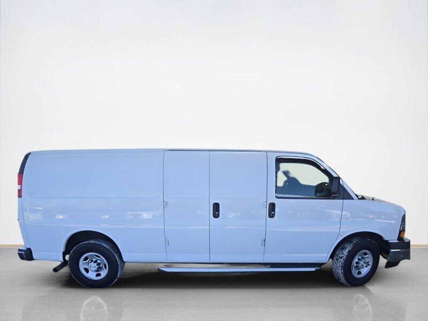 2021 Summit White Chevrolet Express Work Van Cargo (1GCWGBF7XM1) with an 6.6L V8 401hp 464ft. lbs. engine, Automatic transmission, located at 25355 Eames Street, Channahon, IL, 60410, (815) 467-1807, 41.429108, -88.228432 - Introducing the 2021 Chevrolet Express 2500, a versatile full-sized cargo van perfect for any commercial or personal use. This vehicle is powered by a robust 6.6L V8 engine, producing 401 horsepower and 464 foot-pounds of torque, providing ample power to tackle any job. The factory default feature - Photo#2