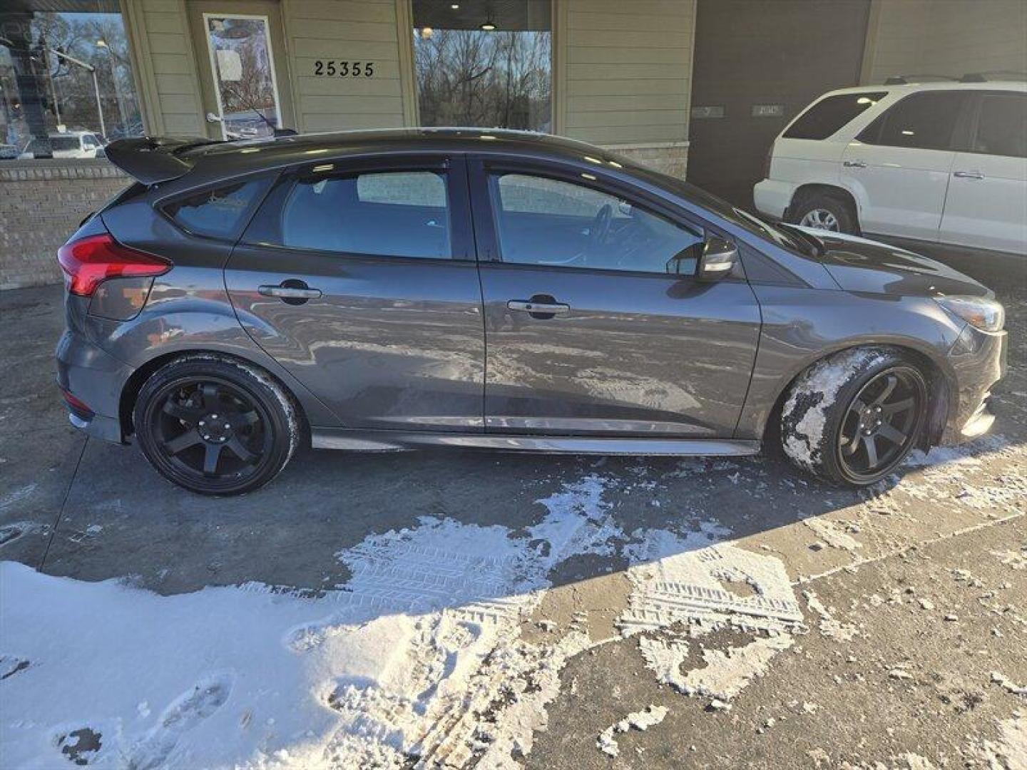 2017 Magnetic Ford Focus ST (1FADP3L93HL) with an EcoBoost 2.0L Turbo I4 252hp 270ft. lbs. engine, 6 Speed Manual transmission, located at 25355 Eames Street, Channahon, IL, 60410, (815) 467-1807, 41.429108, -88.228432 - This 2017 Ford Focus ST boasts a powerful EcoBoost 2.0L Turbo I4 engine, delivering 252hp and 270ft. lbs. of torque for a thrilling driving experience. The exterior is finished in a sleek Magnetic color, complemented by a Charcoal Black interior. With below 84,000 miles on the odometer, averaging le - Photo#2