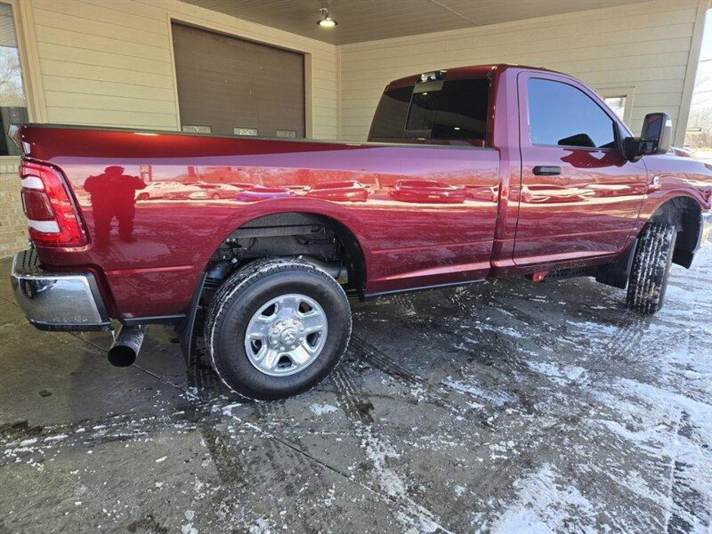 2023 Delmonico Red Pearl Coat RAM 3500 Tradesman (3C63R3AL6PG) with an Cummins 6.7L Diesel Turbo I6 370hp 850ft. lbs. engine, 6Speed Shiftable Au transmission, located at 25355 Eames Street, Channahon, IL, 60410, (815) 467-1807, 41.429108, -88.228432 - Photo#4