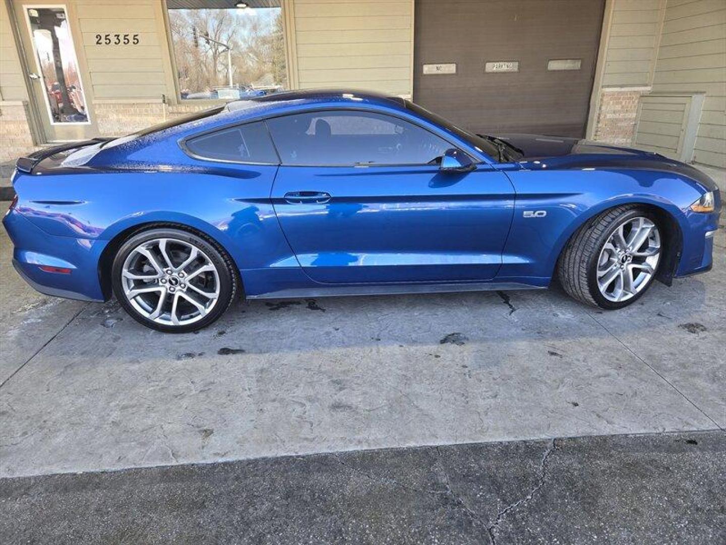 2018 Lightning Blue Ford Mustang GT Premium (1FA6P8CF9J5) with an 5.0L V8 460hp 420ft. lbs. engine, 6 Speed Manual transmission, located at 25355 Eames Street, Channahon, IL, 60410, (815) 467-1807, 41.429108, -88.228432 - This 2018 Ford Mustang GT is a powerhouse on the road, boasting a 5.0L V8 engine that delivers 460hp and 420ft. lbs. of torque. The striking Kona Blue exterior is complemented by the sleek Ebony interior, creating a sporty and luxurious look. With under 14,000 miles on the odometer, averaging less t - Photo#2