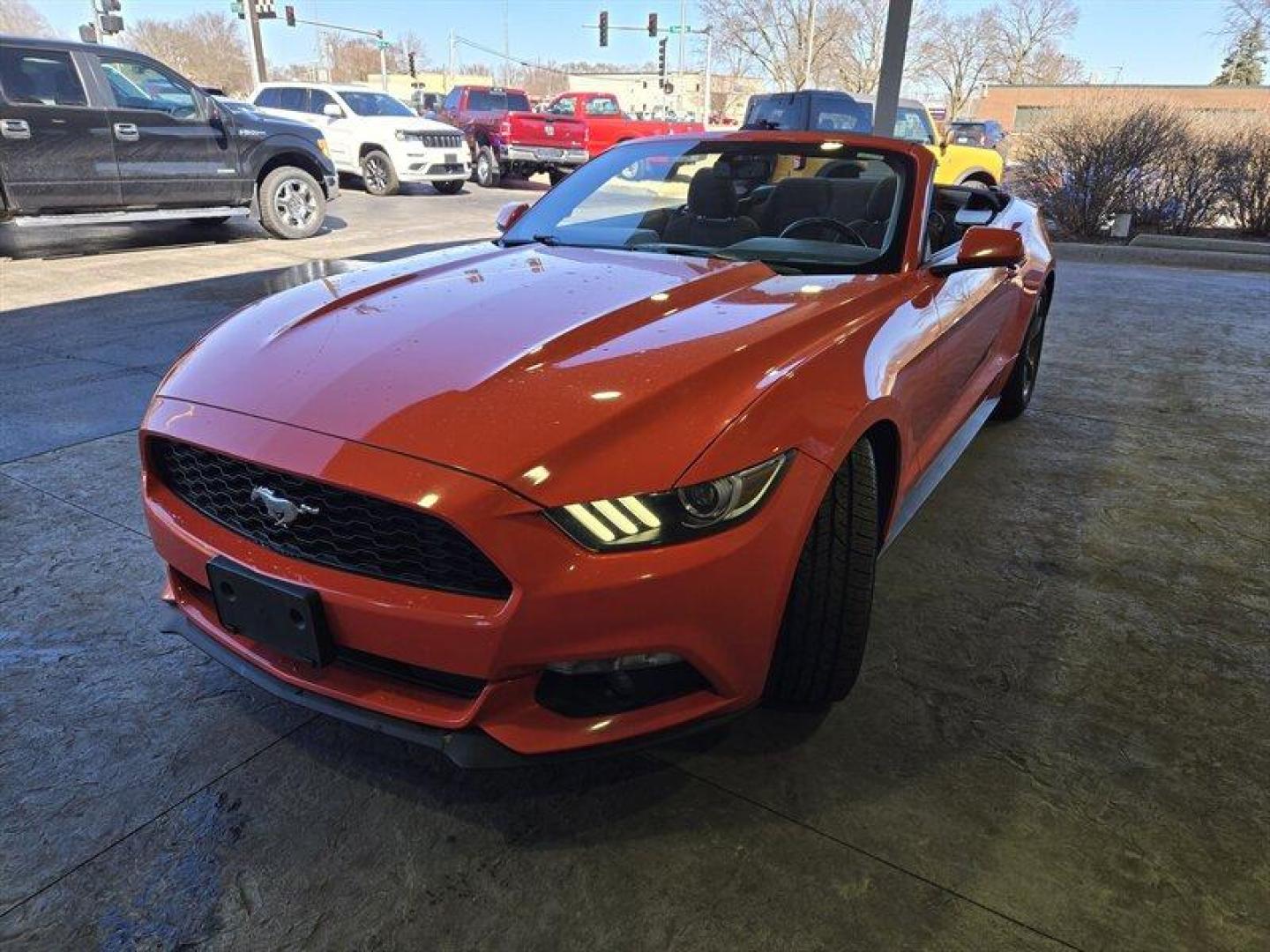 2016 Competition Orange Ford Mustang V6 (1FATP8EM9G5) with an 3.7L V6 300hp 280ft. lbs. engine, 6 Speed Manual transmission, located at 25355 Eames Street, Channahon, IL, 60410, (815) 467-1807, 41.429108, -88.228432 - Buckle up, because this 2016 Ford Mustang V6 is ready to roar onto the scene in eye-catching Competition Orange! Powered by a fierce 3.7L V6 engine, this pony car packs a punch with 300hp and 280ft. lbs. of torque. Slide into the Ebony interior and feel the thrill of the open road with the factory d - Photo#12