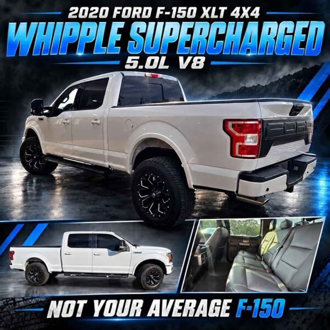 2020 Oxford White Ford F-150 XLT (1FTFW1E54LK) with an 5.0L Flex Fuel V8 395hp 400ft. lbs. engine, Automatic transmission, located at 25355 Eames Street, Channahon, IL, 60410, (815) 467-1807, 41.429108, -88.228432 - ***WHIPPLE SUPERCHARGED*** The 2020 Ford F-150 XLT is equipped with a powerful 5.0L Flex Fuel V8 engine that delivers 395 horsepower and 400 ft-lbs of torque, providing strong performance for a variety of driving needs. This model comes in an Oxford White exterior color paired with a Dark Earth Gray- Photo#9