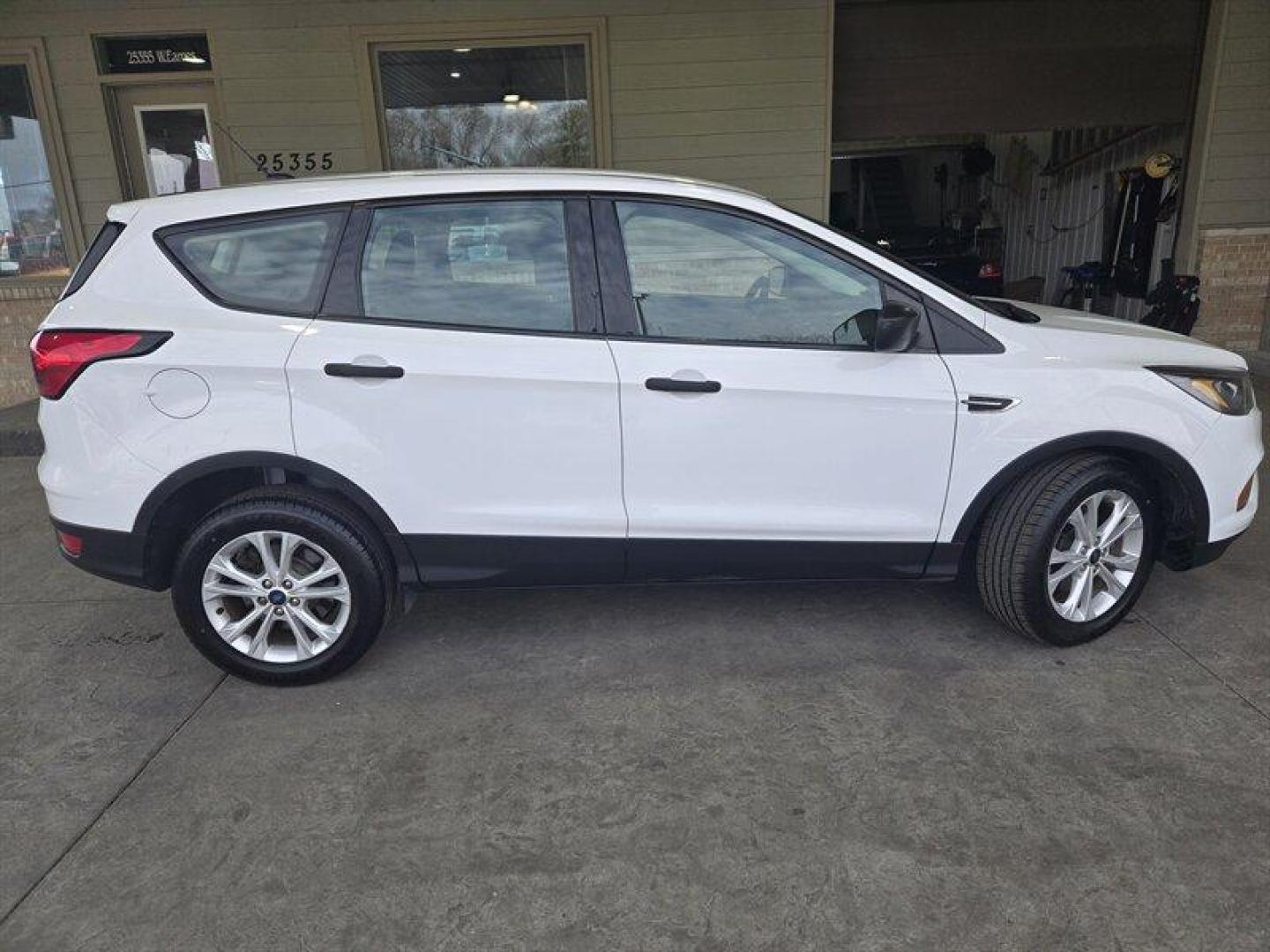 2019 Oxford White Ford Escape S (1FMCU0F71KU) with an Duratec 2.5L Flex Fuel I4 168hp 170ft. lbs. engine, 6Speed Shiftable Au transmission, located at 25355 Eames Street, Channahon, IL, 60410, (815) 467-1807, 41.429108, -88.228432 - Check out this sleek 2019 Ford Escape S in a striking Oxford White exterior color with a Charcoal Black/Chromite Gray interior. Powered by a robust Duratec 2.5L Flex Fuel I4 engine that delivers a punchy 168hp and 170ft. lbs. of torque, this baby is ready to hit the road with style and confidence. - Photo#3