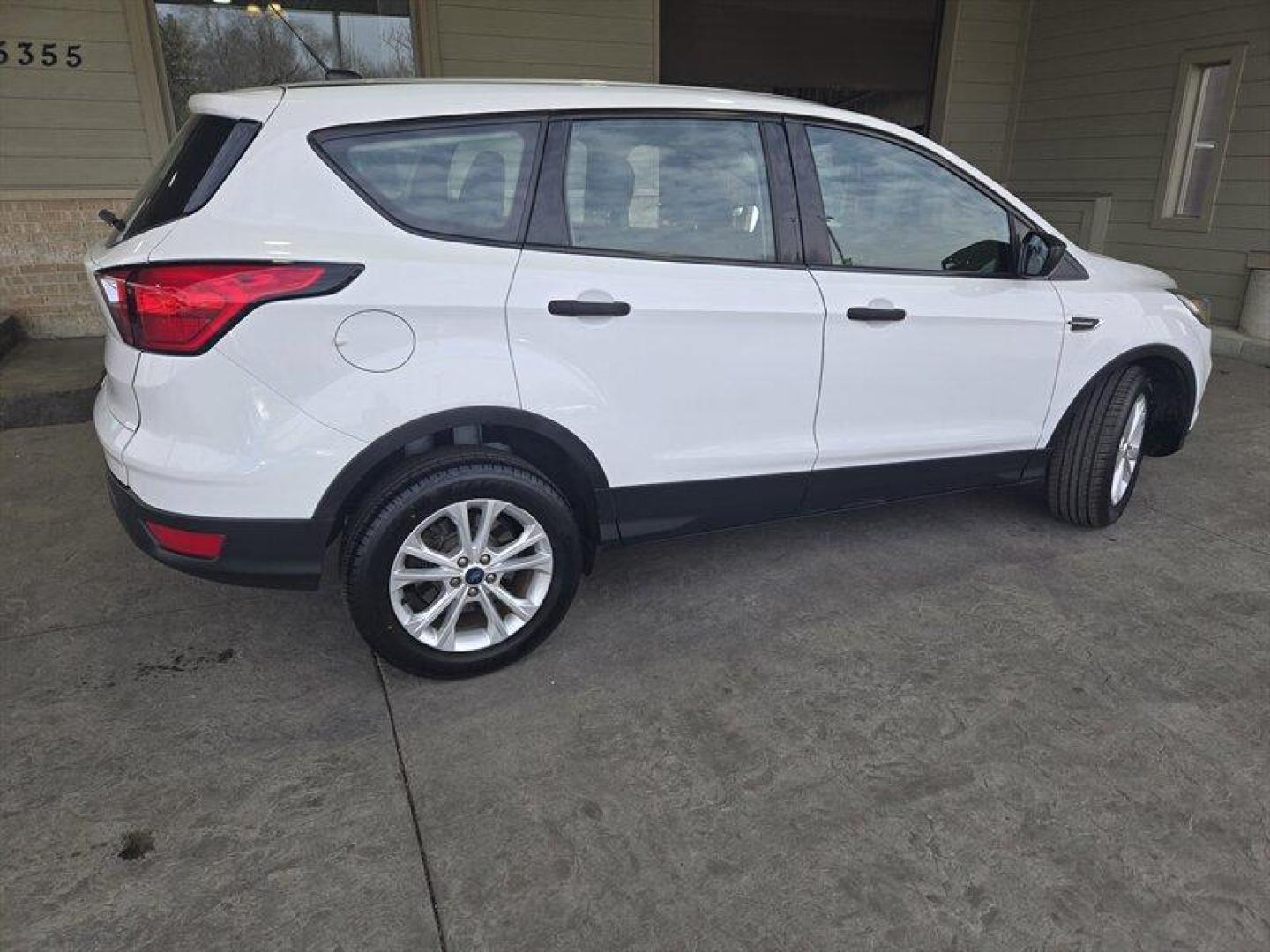 2019 Oxford White Ford Escape S (1FMCU0F71KU) with an Duratec 2.5L Flex Fuel I4 168hp 170ft. lbs. engine, 6Speed Shiftable Au transmission, located at 25355 Eames Street, Channahon, IL, 60410, (815) 467-1807, 41.429108, -88.228432 - Check out this sleek 2019 Ford Escape S in a striking Oxford White exterior color with a Charcoal Black/Chromite Gray interior. Powered by a robust Duratec 2.5L Flex Fuel I4 engine that delivers a punchy 168hp and 170ft. lbs. of torque, this baby is ready to hit the road with style and confidence. - Photo#4