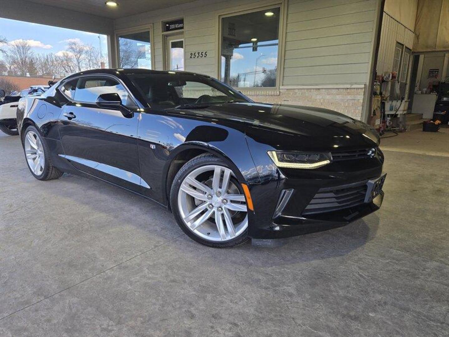 2017 Black Chevrolet Camaro 2LT 2LT (1G1FD1RS7H0) with an 3.6L V6 335hp 284ft. lbs. engine, 8Speed Shiftable Au transmission, located at 25355 Eames Street, Channahon, IL, 60410, (815) 467-1807, 41.429108, -88.228432 - Photo#0