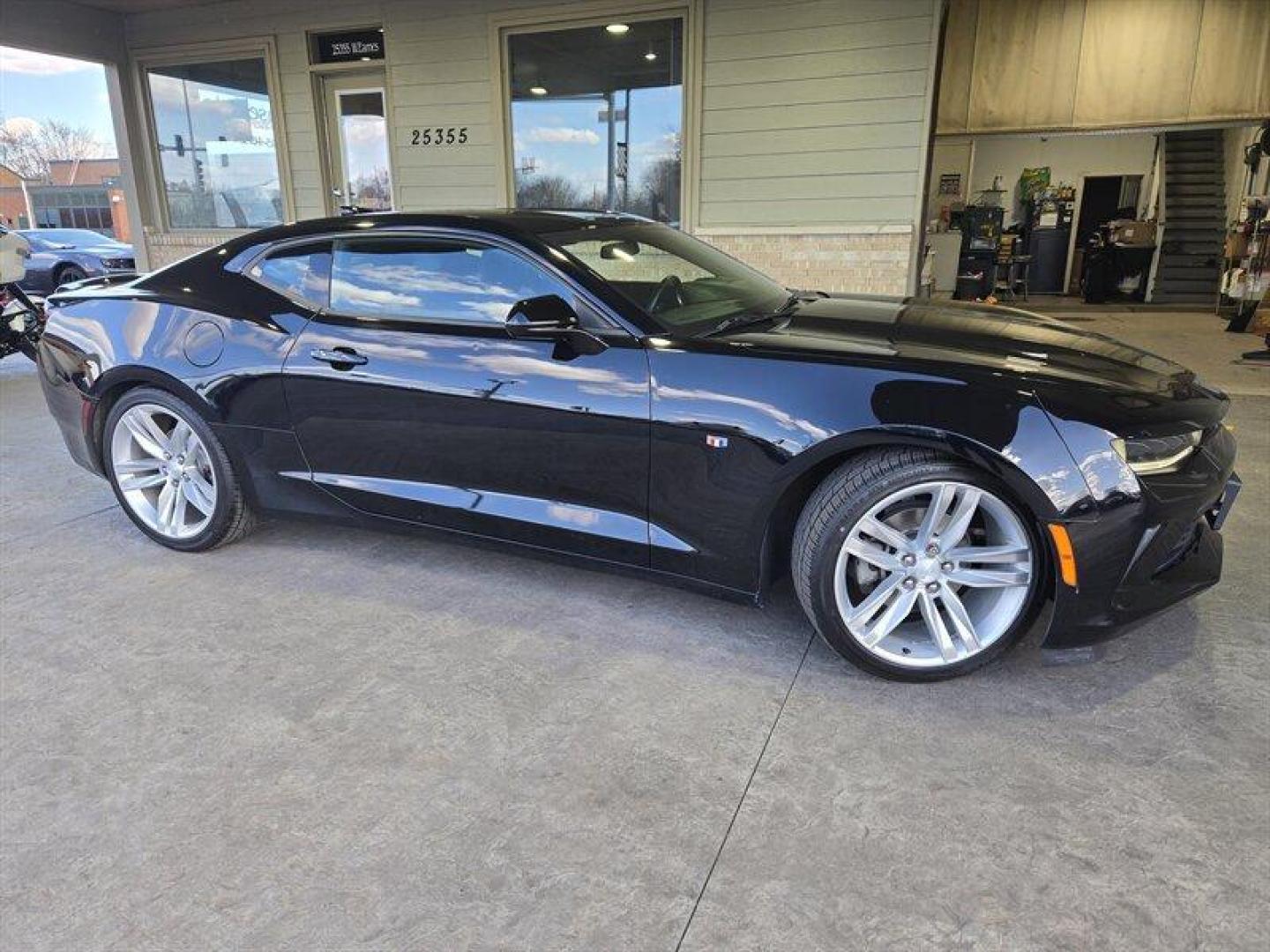2017 Black Chevrolet Camaro 2LT 2LT (1G1FD1RS7H0) with an 3.6L V6 335hp 284ft. lbs. engine, 8Speed Shiftable Au transmission, located at 25355 Eames Street, Channahon, IL, 60410, (815) 467-1807, 41.429108, -88.228432 - Photo#1