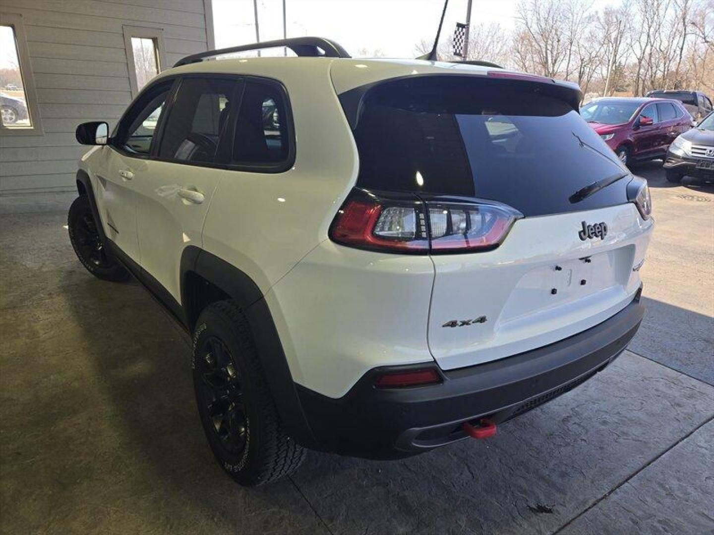 2019 Bright White Clear Coat Jeep Cherokee Trailhawk (1C4PJMBX8KD) with an 3.2L V6 271hp 239ft. lbs. engine, 4WD 9Speed Shiftabl transmission, located at 25355 Eames Street, Channahon, IL, 60410, (815) 467-1807, 41.429108, -88.228432 - Step into adventure with the 2019 Jeep Cherokee Trailhawk. This rugged SUV is equipped with a powerful 3.2L V6 engine, delivering 271hp and 239ft. lbs. of torque for an exhilarating driving experience. The exterior is coated in a striking Bright White Clear Coat, complemented by a sleek Black interi - Photo#6