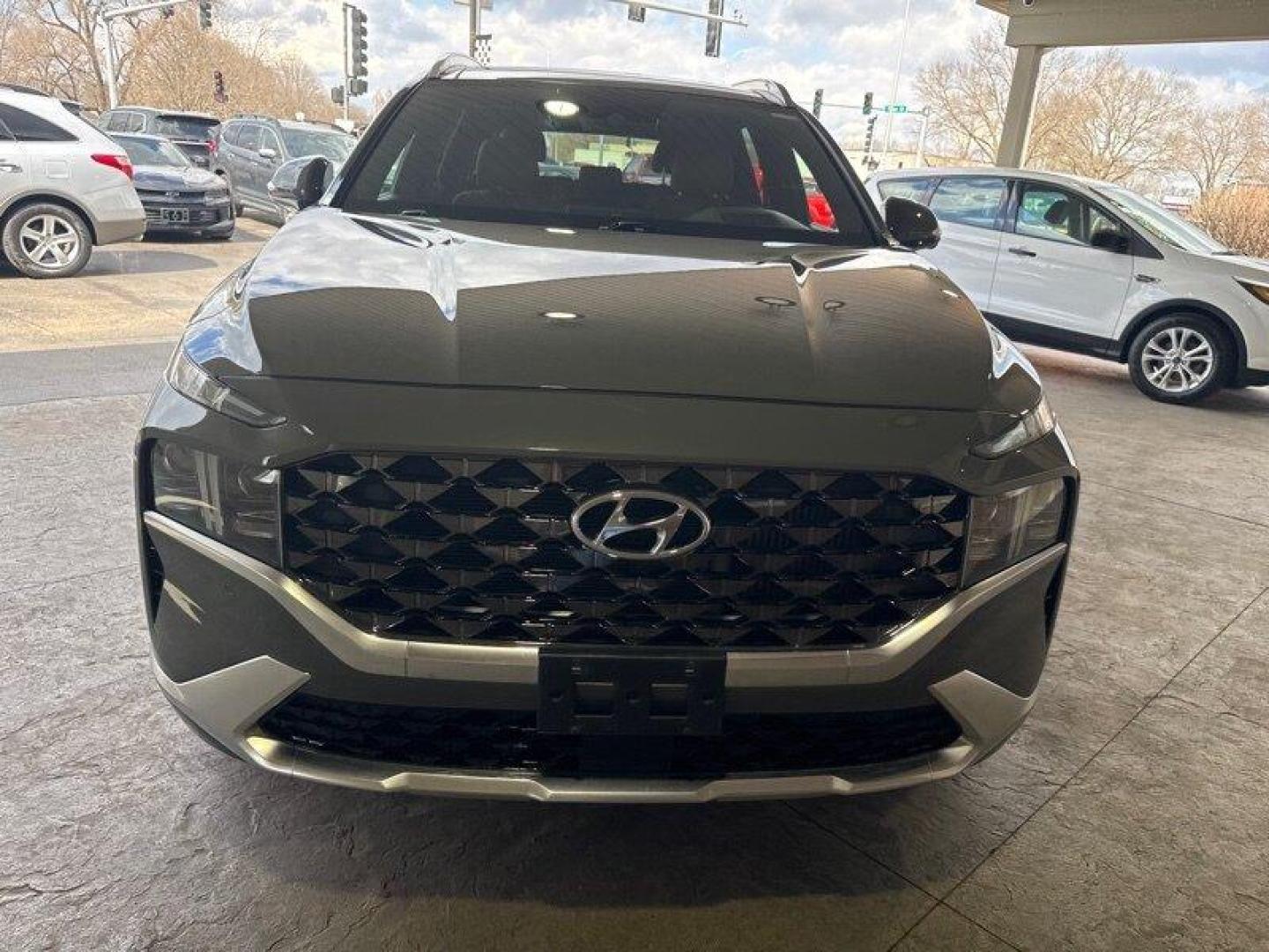 2021 Portofino Gray Hyundai SANTA FE Calligraphy (5NMS5DALXMH) with an 2.5L Turbo I4 277hp 311ft. lbs. engine, 8Speed Double Clutch transmission, located at 25355 Eames Street, Channahon, IL, 60410, (815) 467-1807, 41.429108, -88.228432 - Photo#8