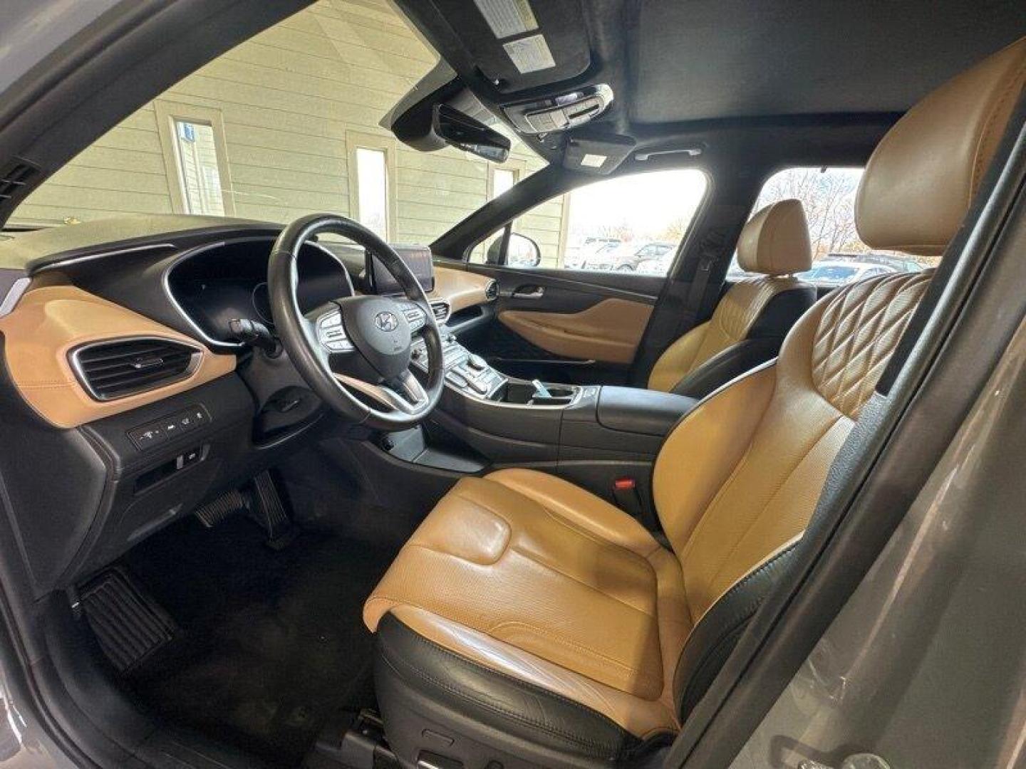 2021 Portofino Gray Hyundai SANTA FE Calligraphy (5NMS5DALXMH) with an 2.5L Turbo I4 277hp 311ft. lbs. engine, 8Speed Double Clutch transmission, located at 25355 Eames Street, Channahon, IL, 60410, (815) 467-1807, 41.429108, -88.228432 - Photo#12