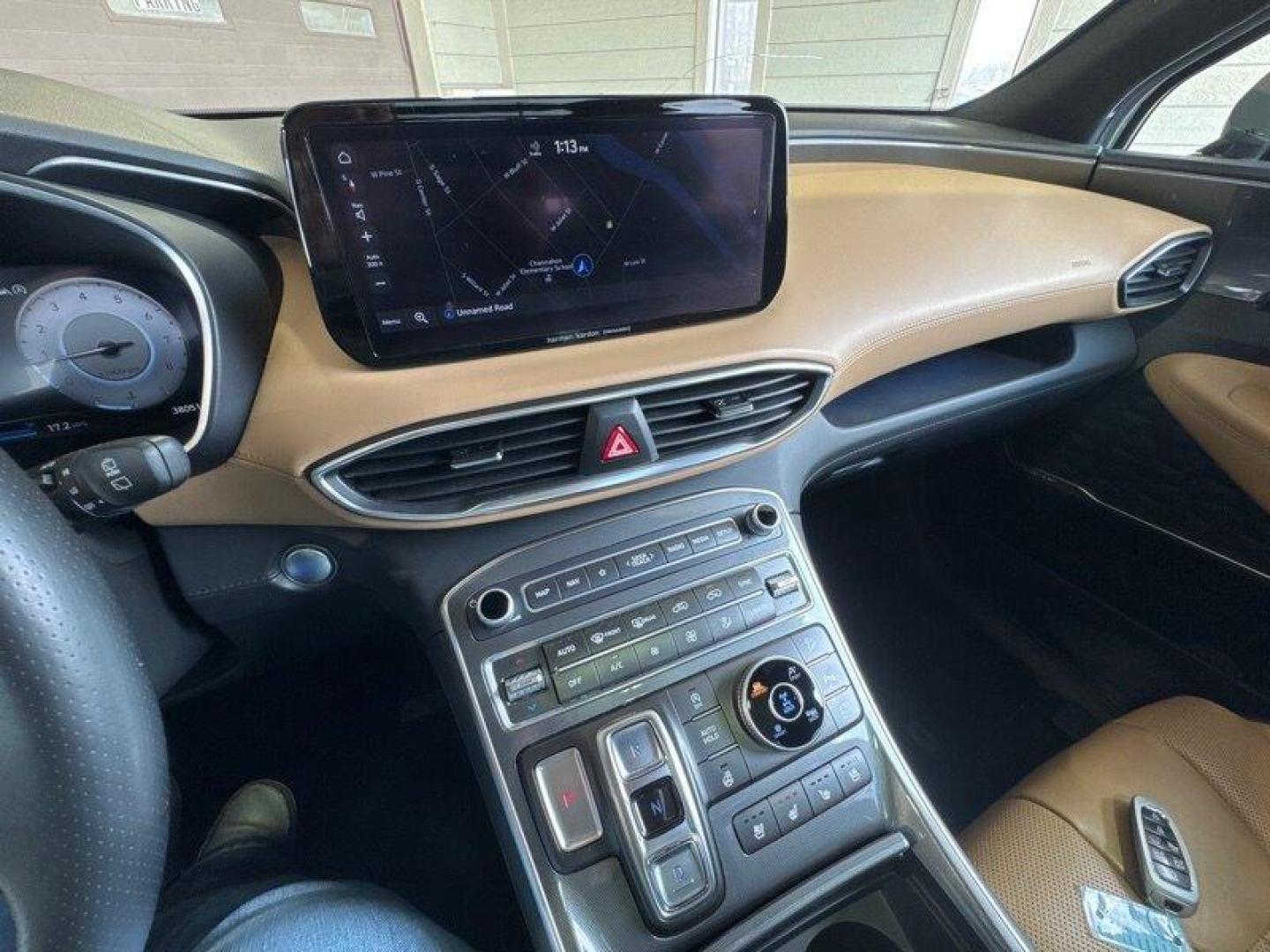 2021 Portofino Gray Hyundai SANTA FE Calligraphy (5NMS5DALXMH) with an 2.5L Turbo I4 277hp 311ft. lbs. engine, 8Speed Double Clutch transmission, located at 25355 Eames Street, Channahon, IL, 60410, (815) 467-1807, 41.429108, -88.228432 - Photo#20
