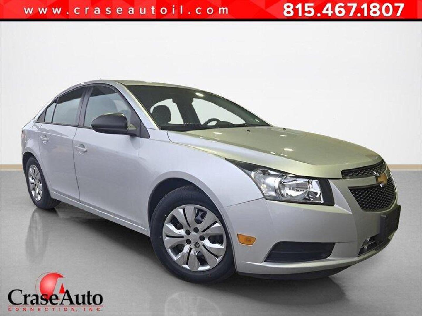 2014 Silver Ice Metallic Chevrolet Cruze LS (1G1PB5SH5E7) with an Ecotec 1.8L Flex Fuel I4 138hp 125ft. lbs. engine, 6 Speed Manual transmission, located at 25355 Eames Street, Channahon, IL, 60410, (815) 467-1807, 41.429108, -88.228432 - Photo#0