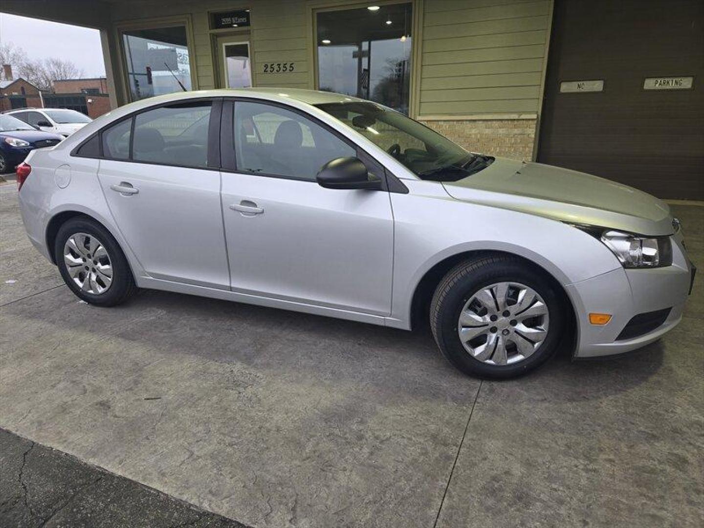 2014 Silver Ice Metallic Chevrolet Cruze LS (1G1PB5SH5E7) with an Ecotec 1.8L Flex Fuel I4 138hp 125ft. lbs. engine, 6 Speed Manual transmission, located at 25355 Eames Street, Channahon, IL, 60410, (815) 467-1807, 41.429108, -88.228432 - Photo#1