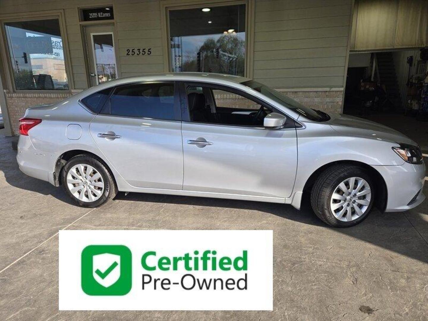 2019 Brilliant Silver Metallic Nissan Sentra S (3N1AB7AP3KY) with an 1.8L I4 124hp 125ft. lbs. engine, Automatic transmission, located at 25355 Eames Street, Channahon, IL, 60410, (815) 467-1807, 41.429108, -88.228432 - Photo#2