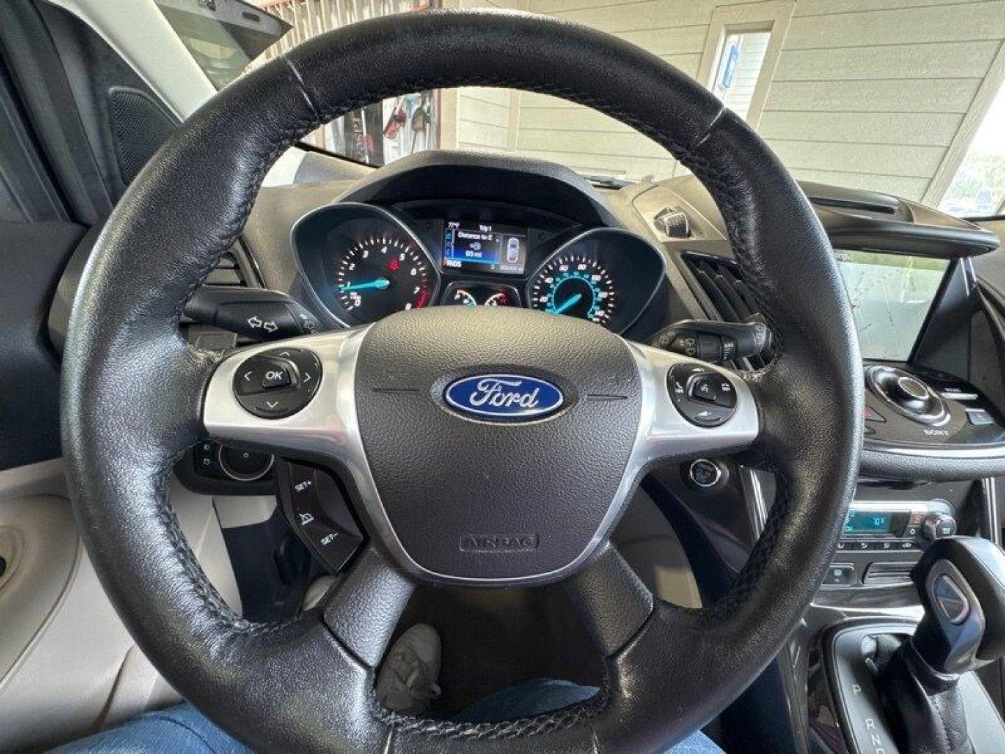 2016 White Platinum Metallic Tri-Coat Ford Escape Titanium (1FMCU9JX1GU) with an EcoBoost 1.6L Turbo I4 178hp 184ft. lbs. engine, 6-Speed Shiftable Au transmission, located at 25355 Eames Street, Channahon, IL, 60410, (815) 467-1807, 41.429108, -88.228432 - Step into the lap of luxury with this 2016 Ford Escape Titanium in a dazzling White Platinum Metallic Tri-Coat exterior and a cozy Medium Light Stone interior that screams sophistication. Powered by an impressive EcoBoost 1.6L Turbo I4 engine, this beauty boasts a respectable 178hp and 184ft. lbs. o - Photo#25