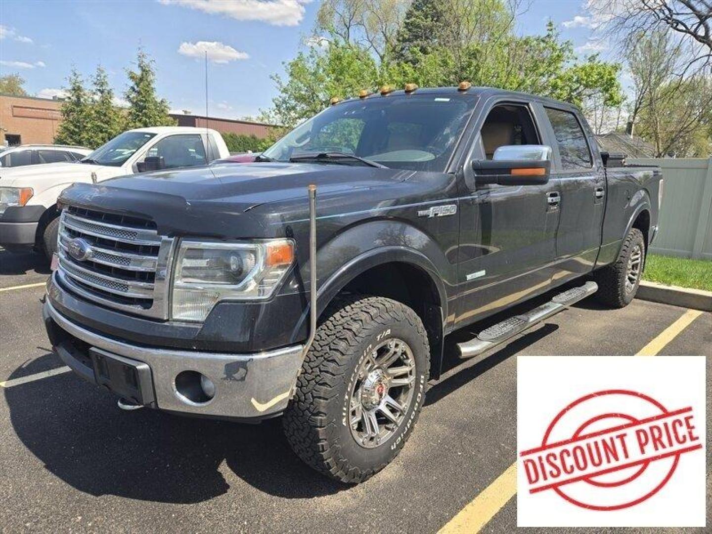 2013 Tuxedo Black Metallic Ford F-150 Lariat (1FTFW1ET4DK) with an EcoBoost 3.5L Twin Turbo V6 365hp 420ft. lbs. engine, Automatic transmission, located at 25355 Eames Street, Channahon, IL, 60410, (815) 467-1807, 41.429108, -88.228432 - ** LOCAL TRADE, AS-IS, HAS COLD START CAM PHASER NOISE, BOX IS SOLID, RUST ON PASSENGER WHEEL WELL. ** This 2013 Ford F-150 Lariat comes equipped with a powerful EcoBoost 3.5L Twin Turbo V6 engine that delivers 365hp and 420ft. lbs. of torque. The Tuxedo Black Metallic exterior paired with the Steel - Photo#8